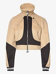 Cannari Concept - Cropped Bomber Jacket - spring jackets - brown rice - 2