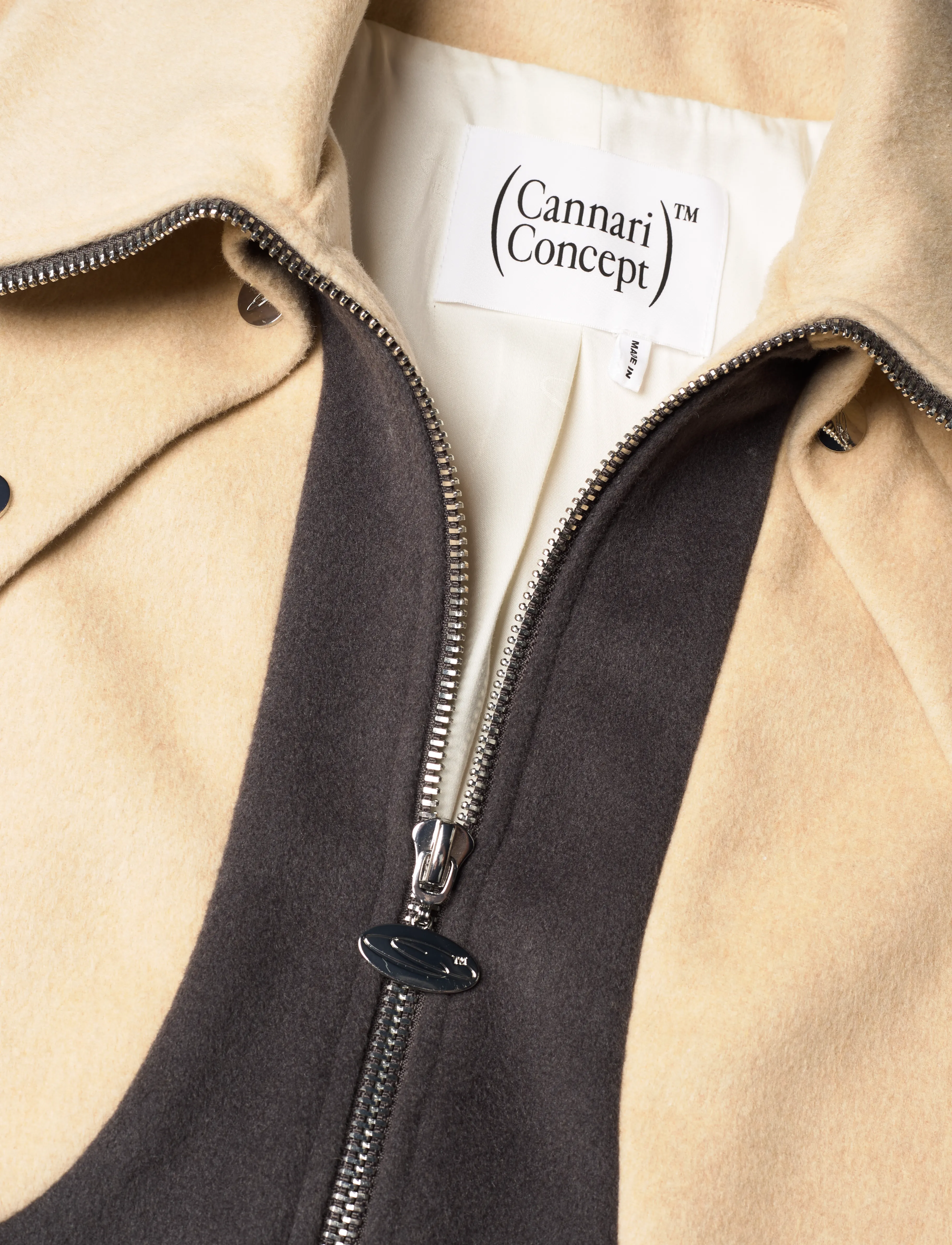 Cannari Concept - Cropped Bomber Jacket - bomber jakid - brown rice - 3