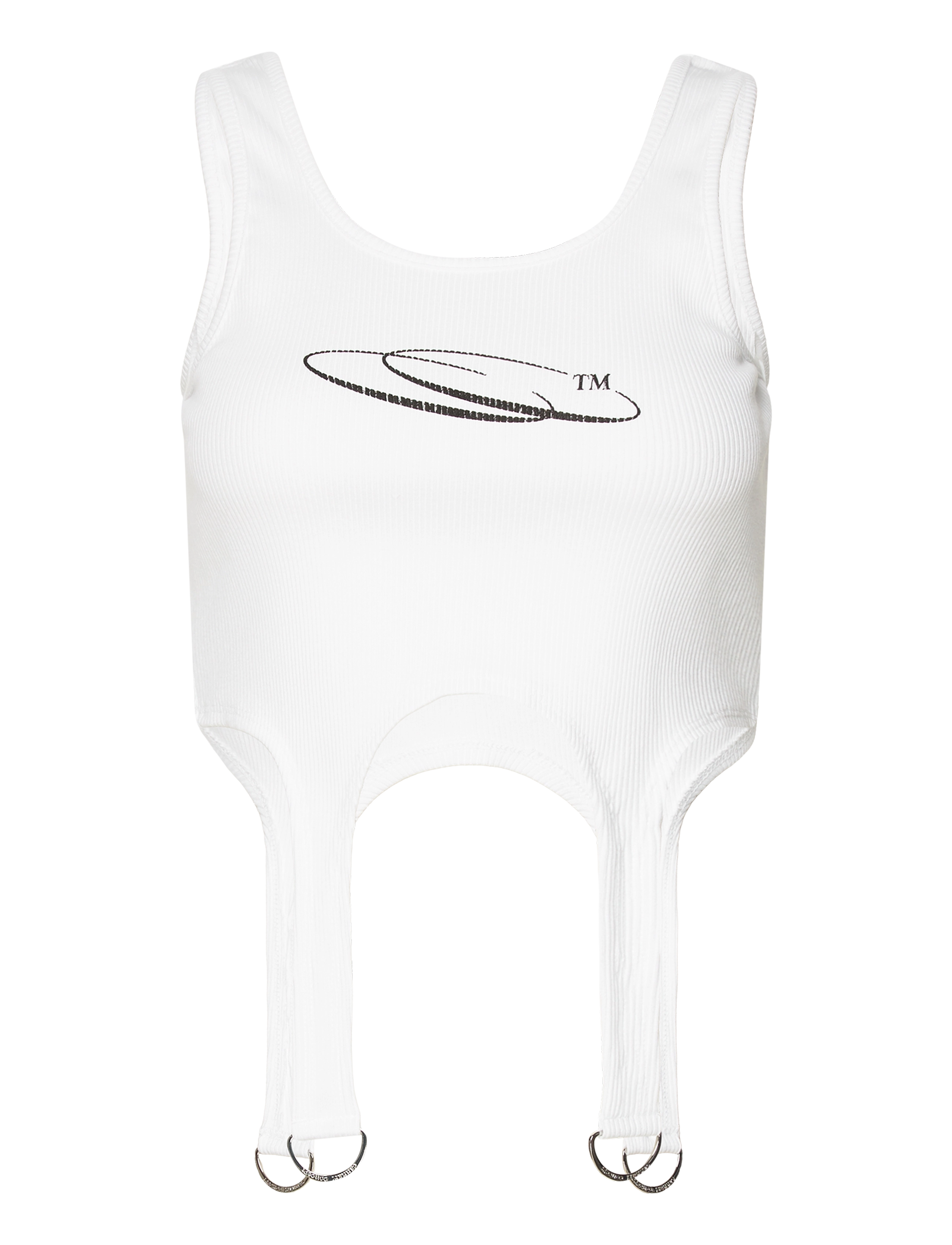 CANNARI CONCEPT Rib Oberteil W. D-Rings Weiß - 40 - Damen