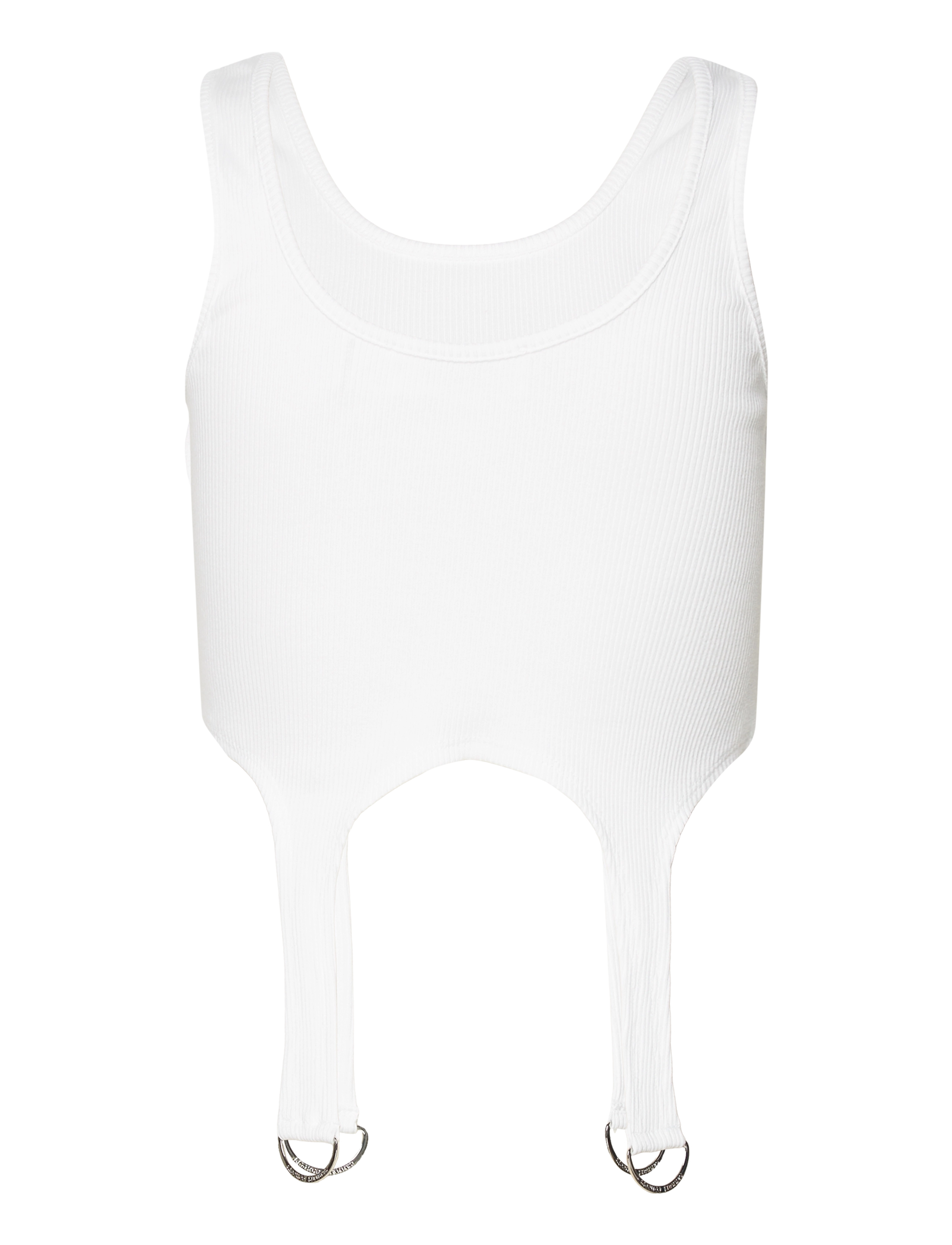 Cannari Concept - Rib Top W. D-Rings - crop tops - bright white - 1