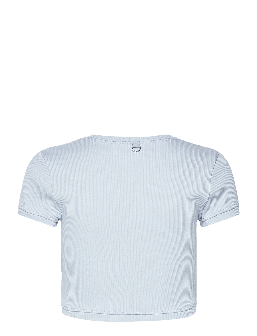 Cannari Concept - Rib Cropped T-Shirt - crop tops - cashmere blue - 1