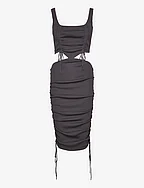 Long Knit Dress - ASPHALT