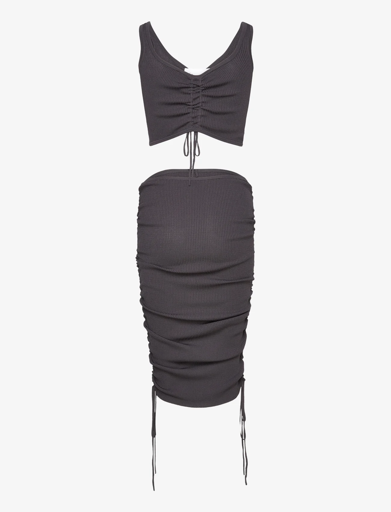 Cannari Concept - Long Knit Dress - vakarėlių drabužiai išparduotuvių kainomis - asphalt - 1