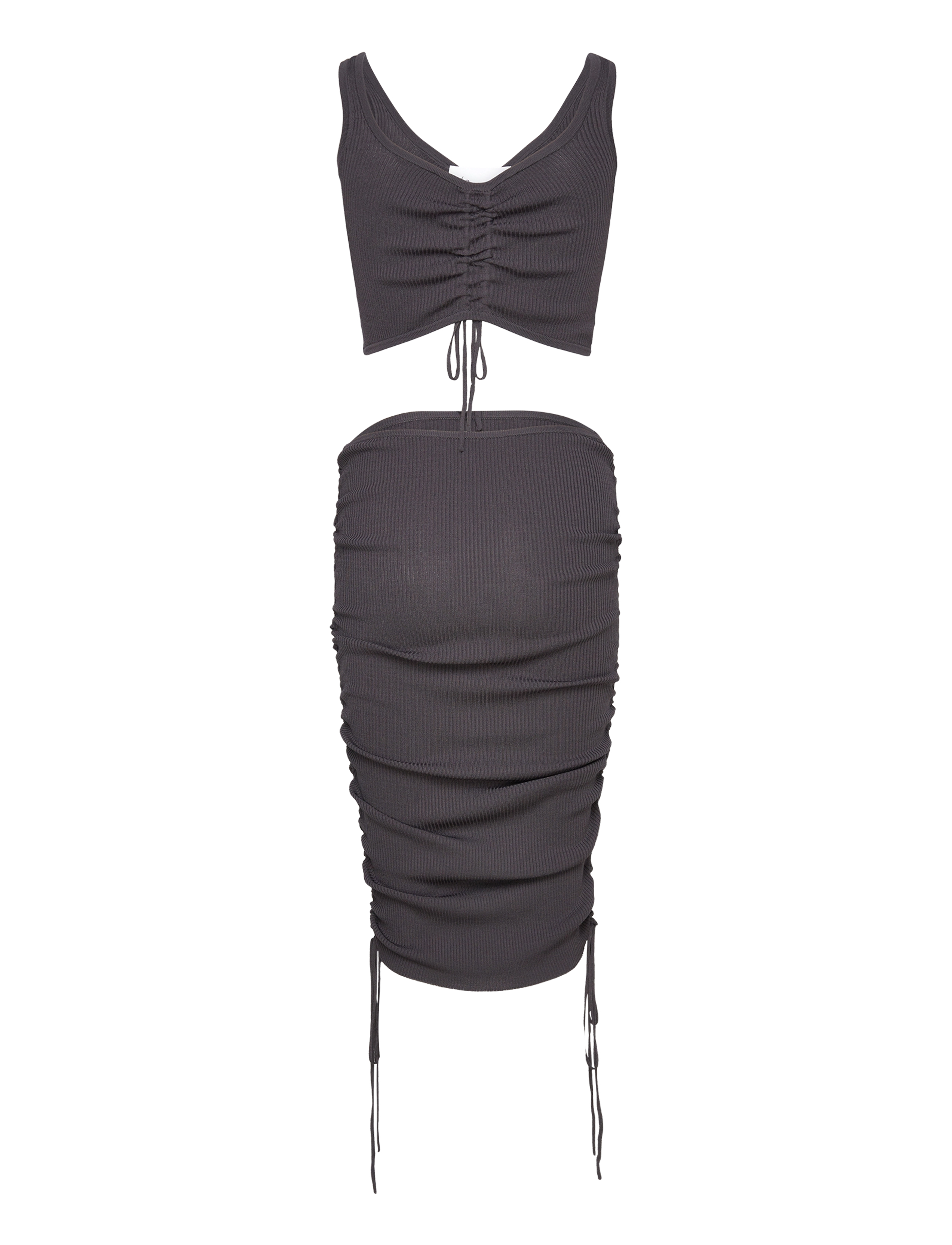 Cannari Concept - Long Knit Dress - peoriided outlet-hindadega - asphalt - 1