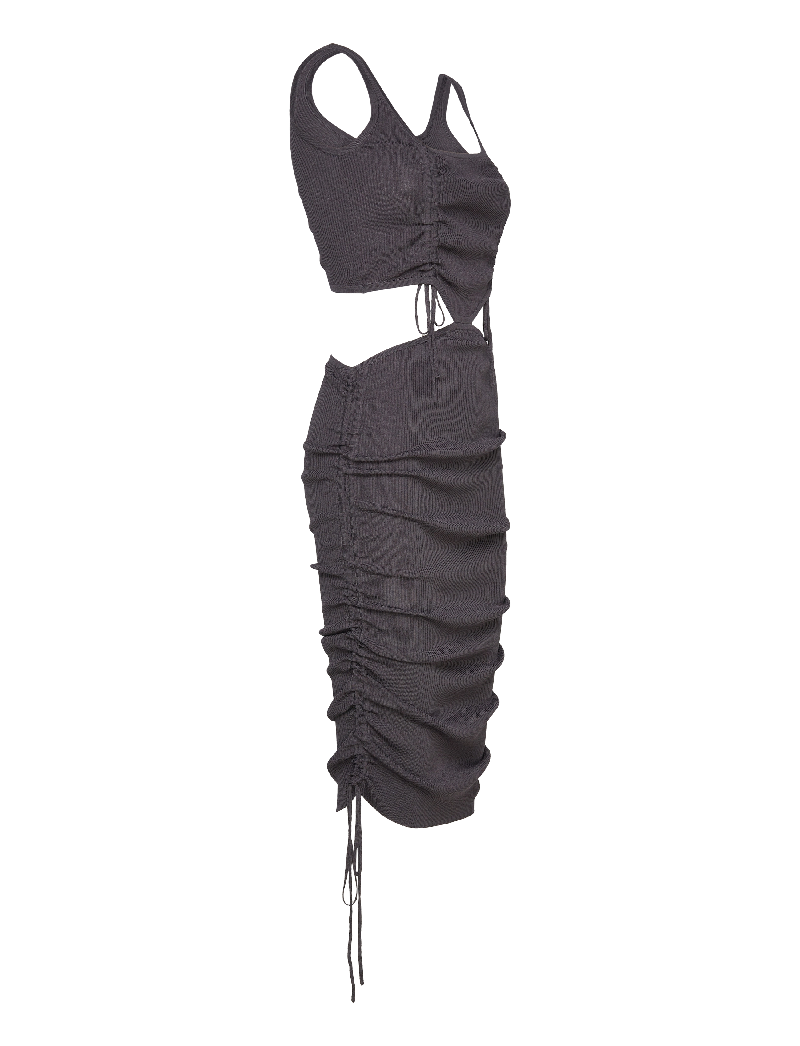 Cannari Concept - Long Knit Dress - peoriided outlet-hindadega - asphalt - 3