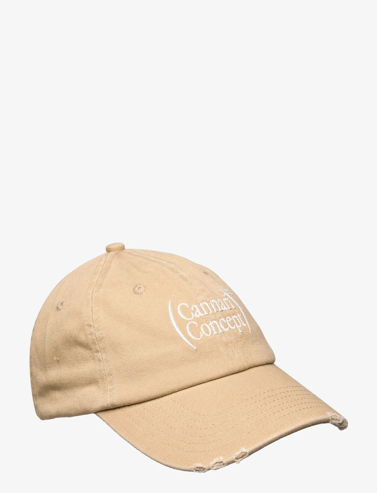 Cannari Concept - Cc Logo Cap W. Distress - cepures ar nagu - camel - washed - 0
