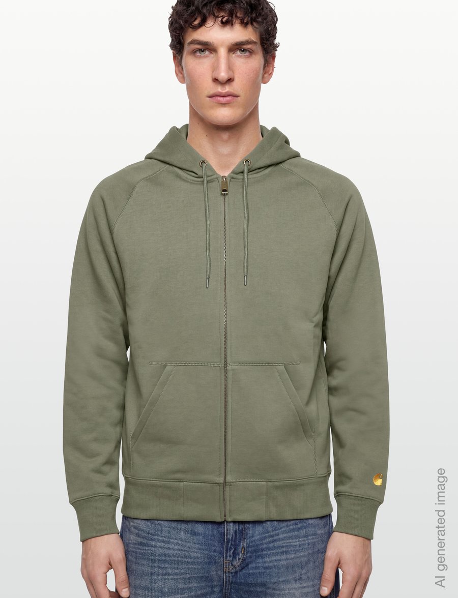Carhartt WIP - Hooded Chase Jacket - hættetrøjer - leaf/gold - 3
