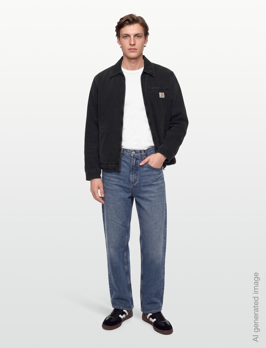 Carhartt WIP - Og Detroit Jacket - gefütterte denimjacken - black - 0