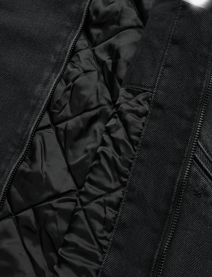 Carhartt WIP - Og Detroit Jacket - voodriga teksatagid - black - 4