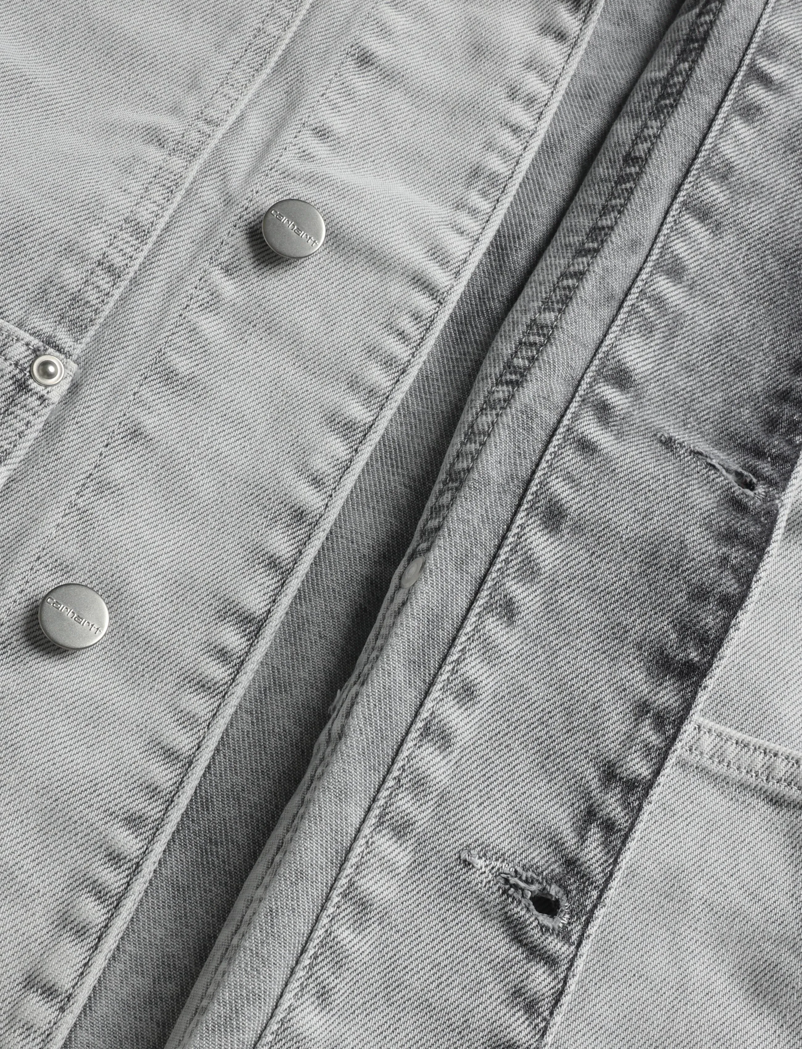 Carhartt WIP - Og Double Front Jacket - voodrita teksatagid - grey - 4