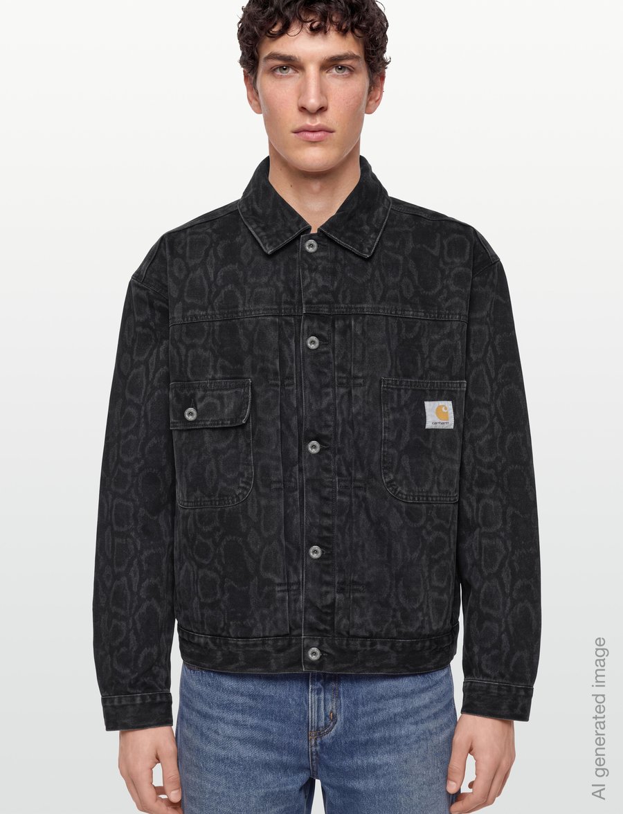 Carhartt WIP - Belmar Jacket - vestes en jean non doublées - snake camo/ black - 3