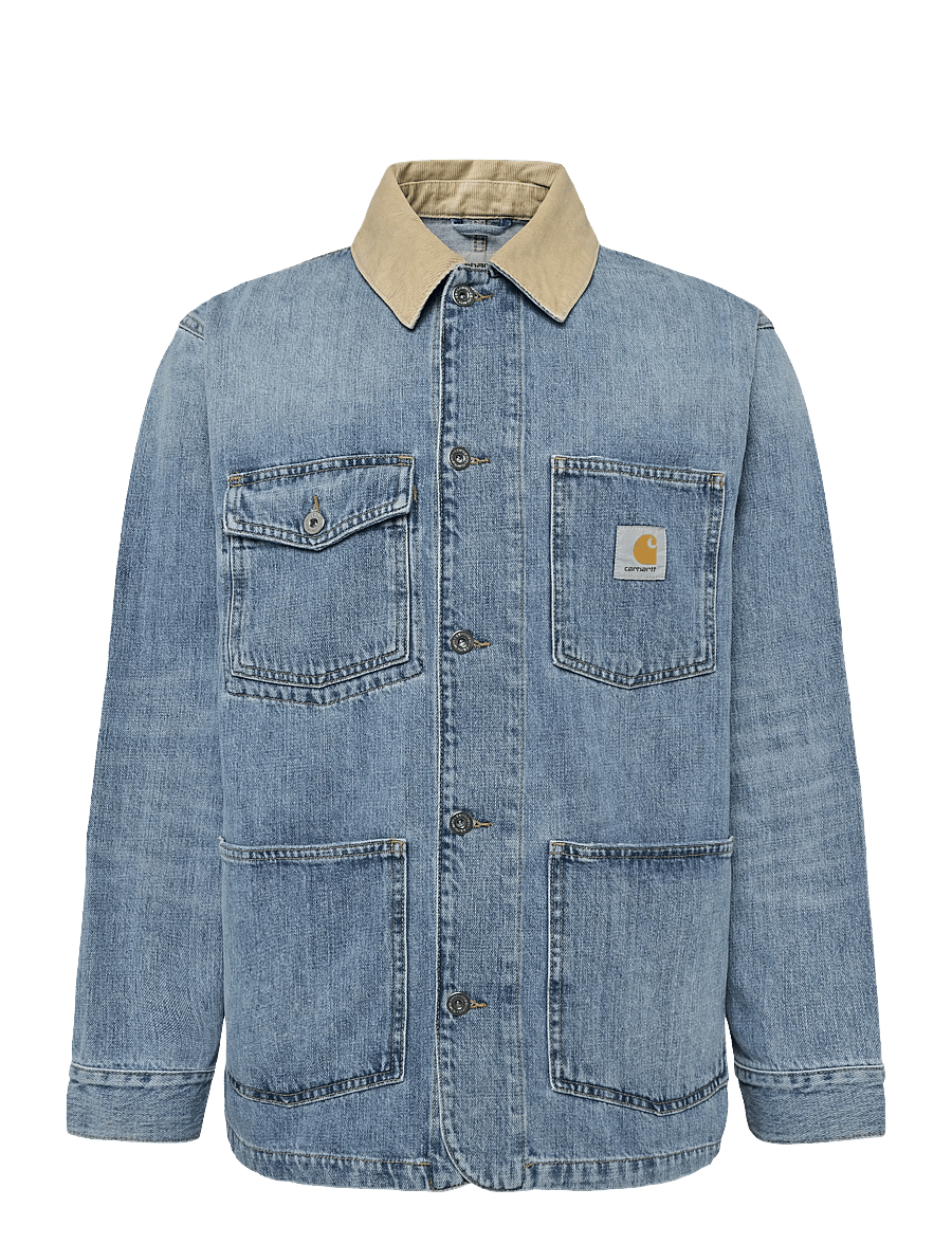 Carhartt WIP - Warren Chore Coat - ungefütterte denimjacken - blue/dusty h brown - 0