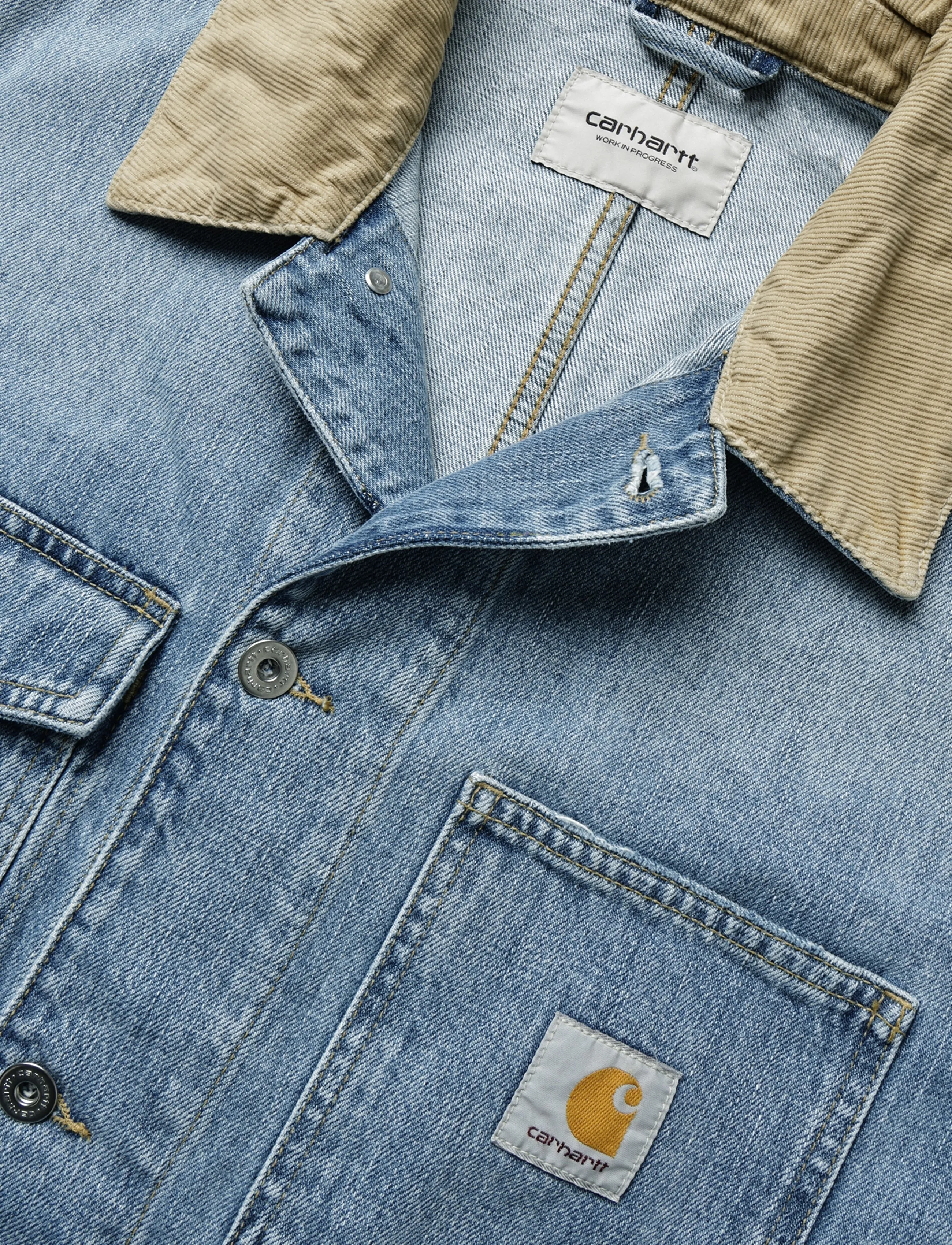 Carhartt WIP - Warren Chore Coat - ungefütterte denimjacken - blue/dusty h brown - 2