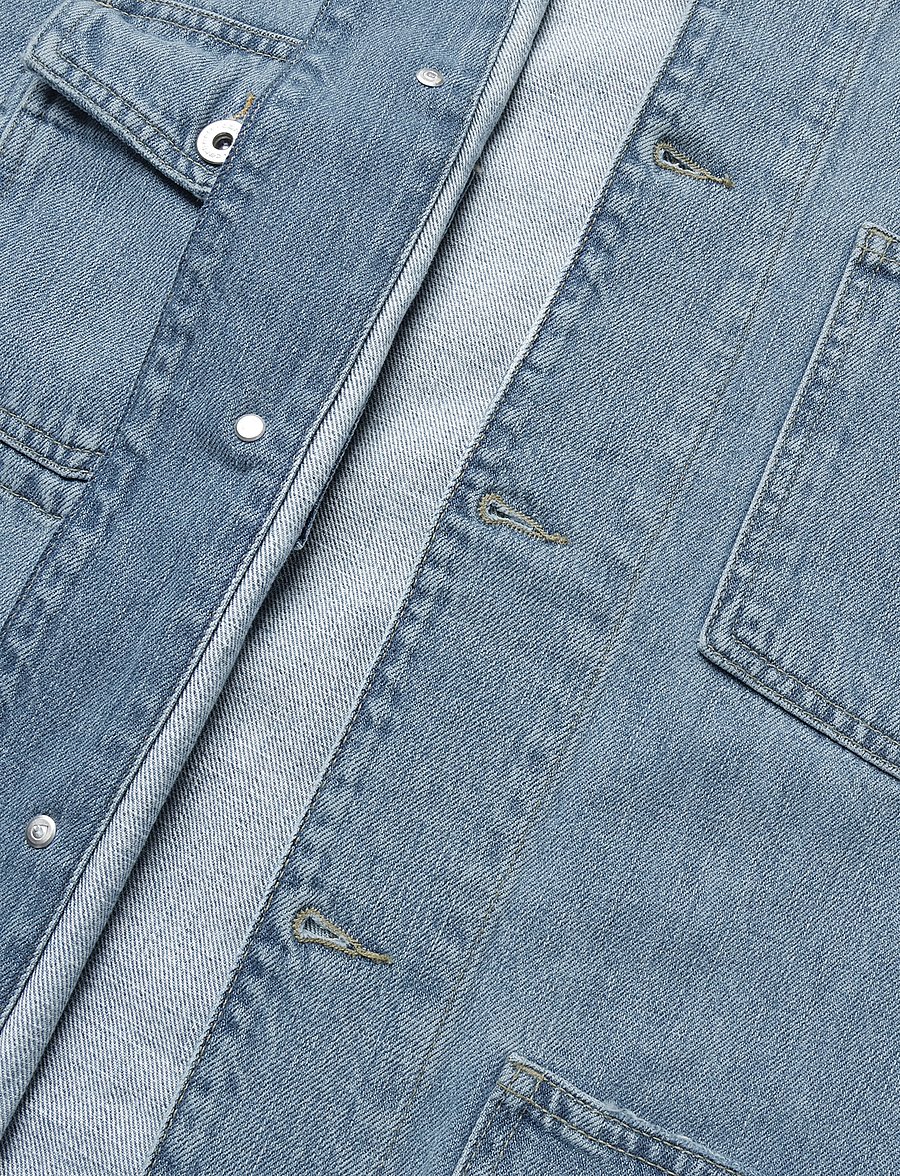 Carhartt WIP - Warren Chore Coat - ungefütterte denimjacken - blue/dusty h brown - 3
