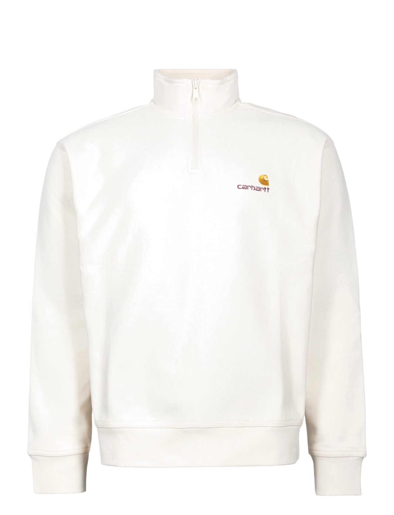 Carhartt WIP Half Zip American Script Sweatshirt - Sweatshirts - WHITE / white