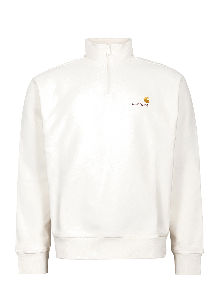 Carhartt WIP - Half Zip American Script Sweatshirt - sweatshirts - white - 0