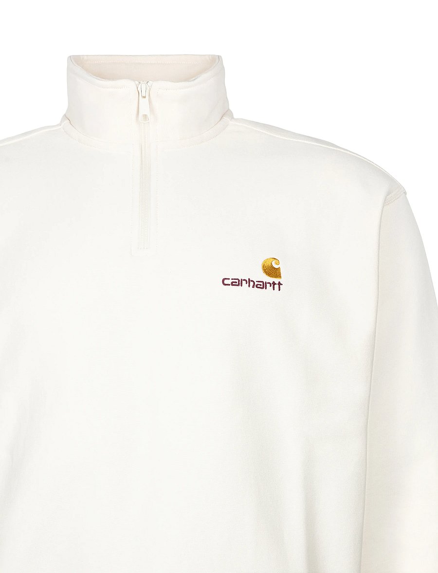 Carhartt WIP - Half Zip American Script Sweatshirt - sweatshirts - white - 2