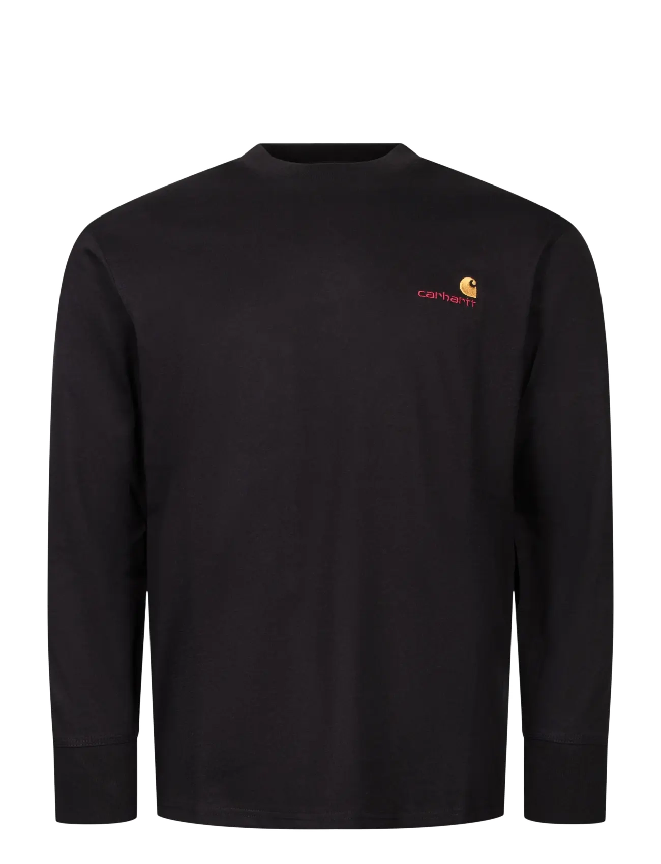 Carhartt WIP L S American Script T Shirt - Kleidung - BLACK / black