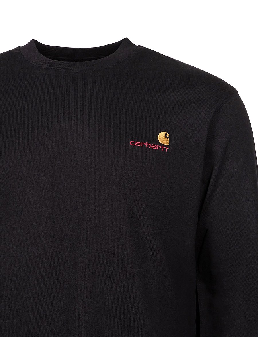 Carhartt WIP - L S American Script T Shirt - langärmelige t-shirts - black - 2