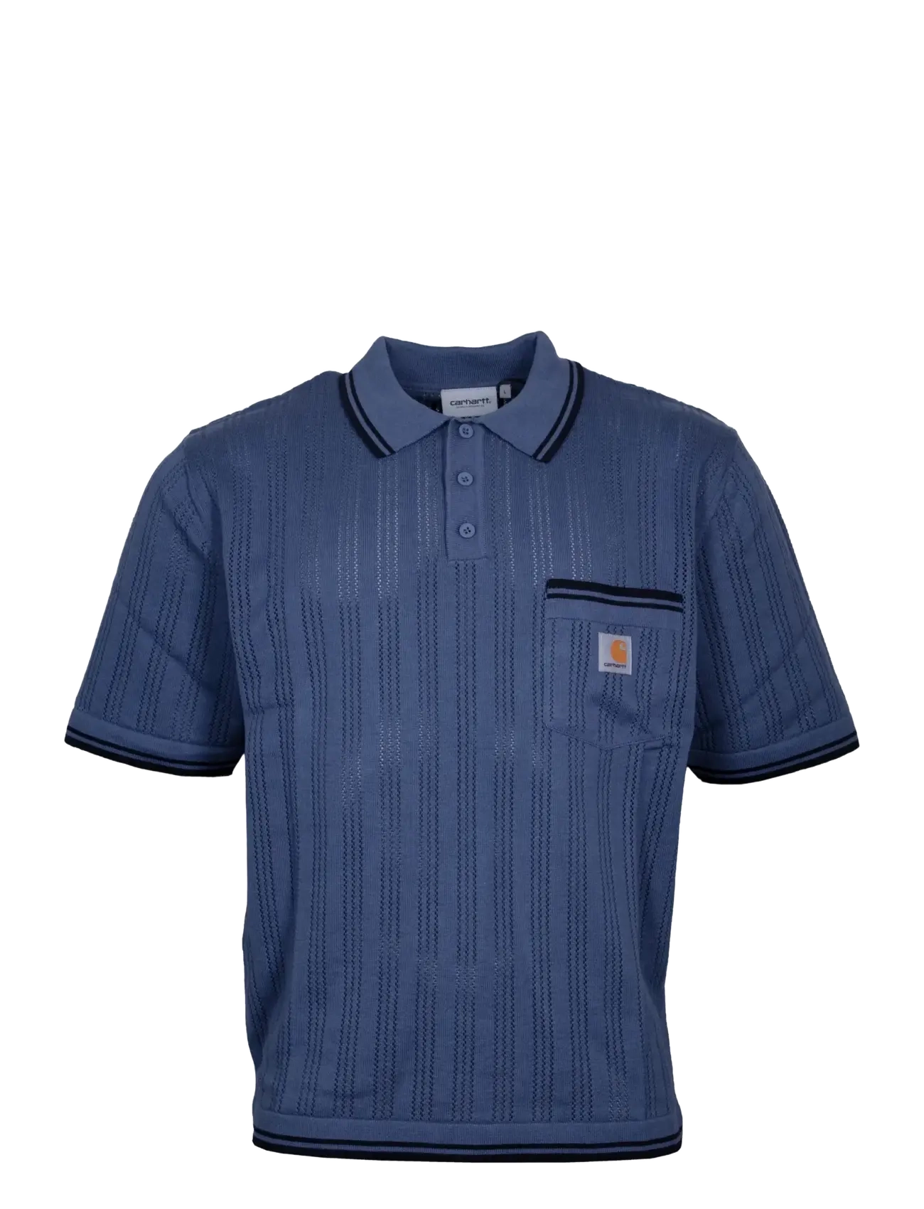 Carhartt WIP Ramsey Knit Polo shirt - Tøj - BLUE / blue