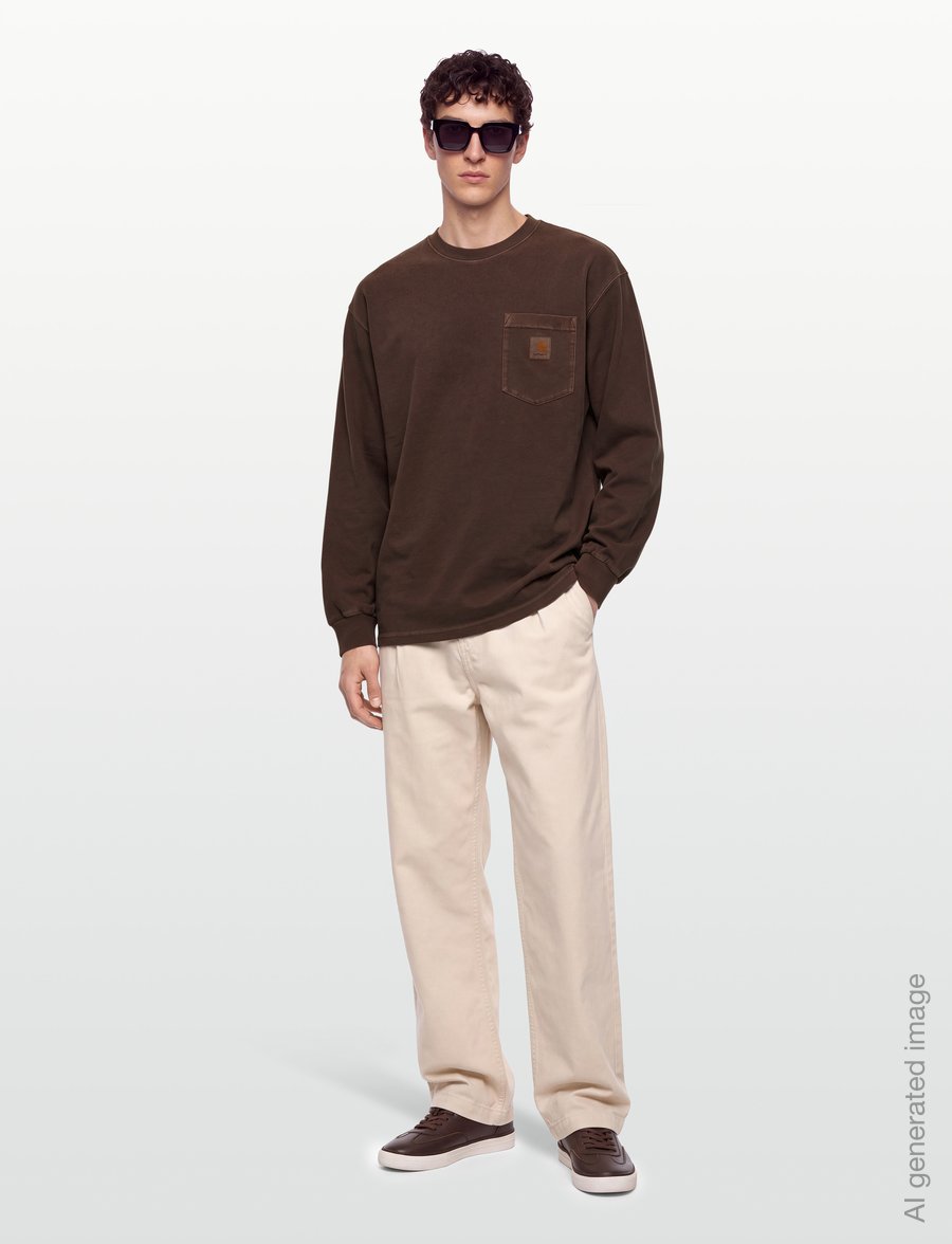 Carhartt WIP - L S Loose Pocket T Shirt - pikkade varrukatega t-särgid - tobacco - 0