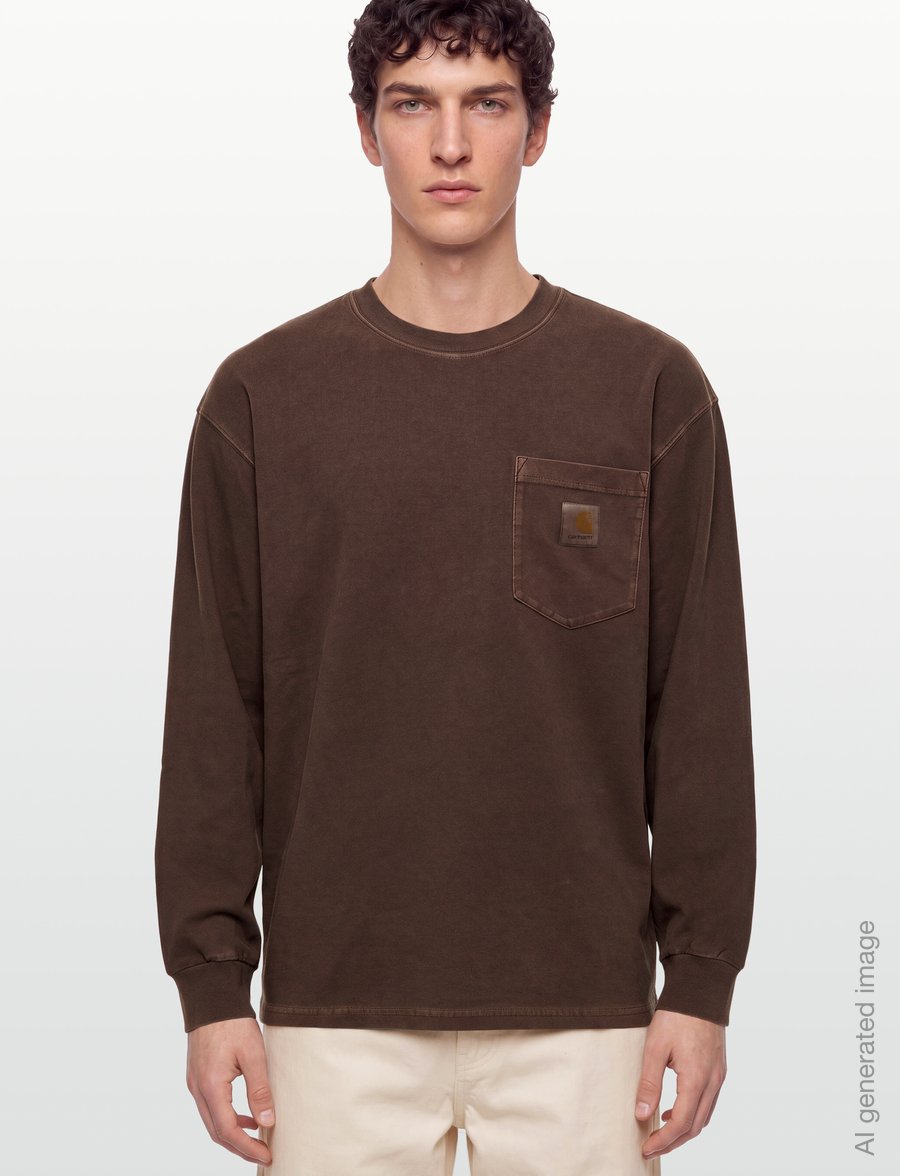 Carhartt WIP - L S Loose Pocket T Shirt - pikkade varrukatega t-särgid - tobacco - 3