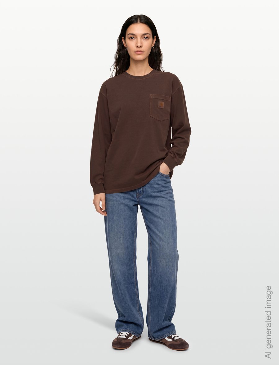 Carhartt WIP - L S Loose Pocket T Shirt - pikkade varrukatega t-särgid - tobacco - 4