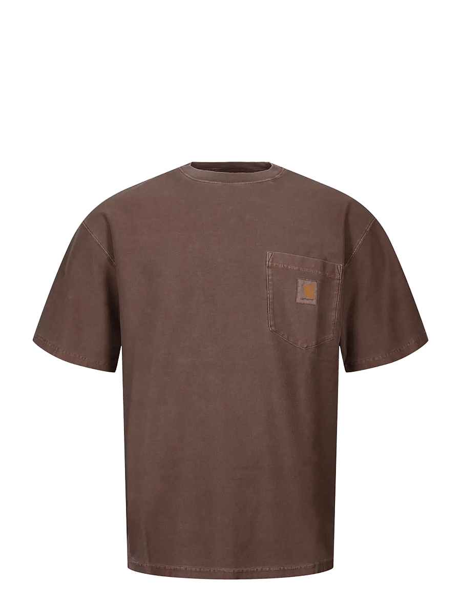Carhartt WIP - S S Loose Pocket T Shirt - kurzärmelige t-shirts - brown - 0