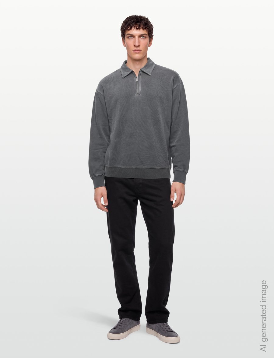 Carhartt WIP - Harper Polo Sweatshirt - langärmelig - black - 0