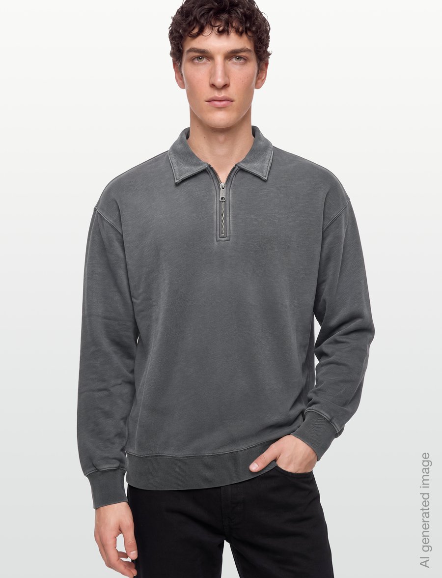Carhartt WIP - Harper Polo Sweatshirt - langärmelig - black - 3