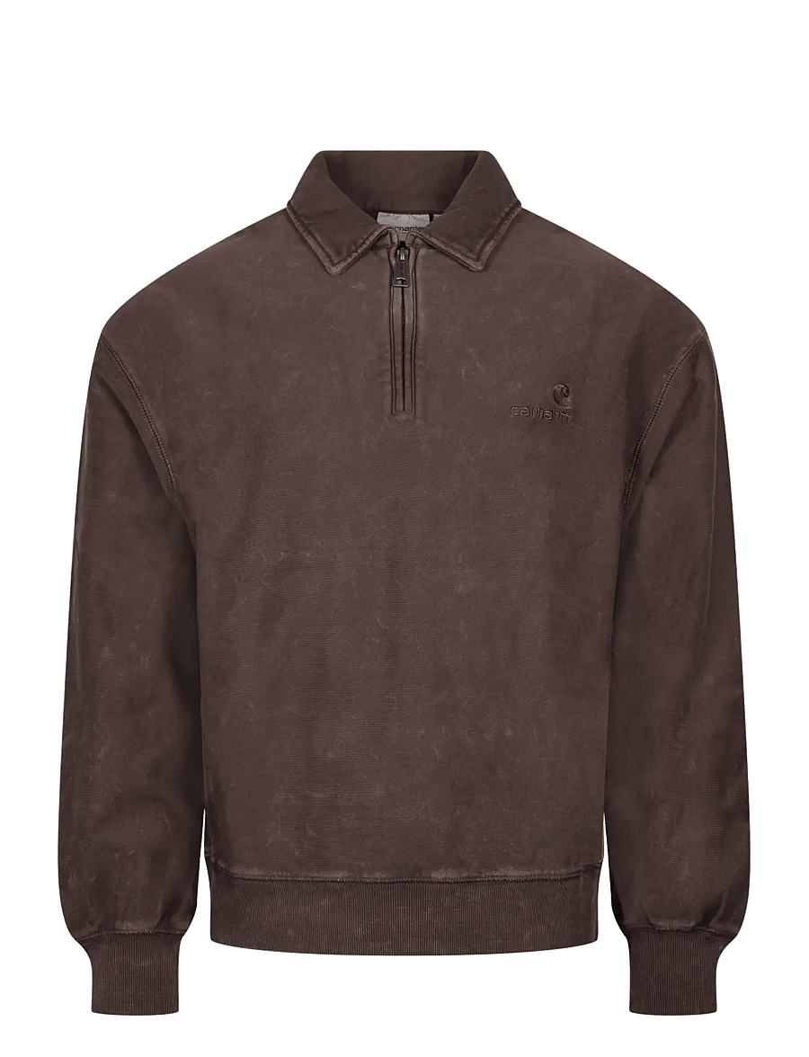 Carhartt WIP - Lambert Polo Sweatshirt - sweatshirts - brown - 0