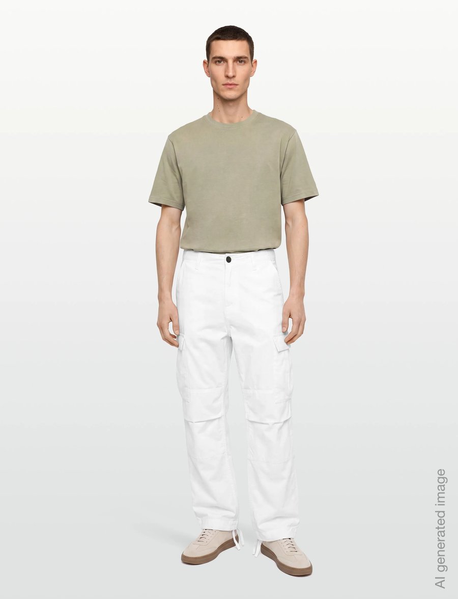 Carhartt WIP - Regular Cargo Pant Columbia - cargo-püksid - white rinsed - 0