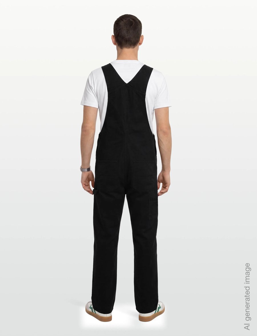 Carhartt WIP - Bib Overall Dearborn - loose jeans - black rinsed - 4