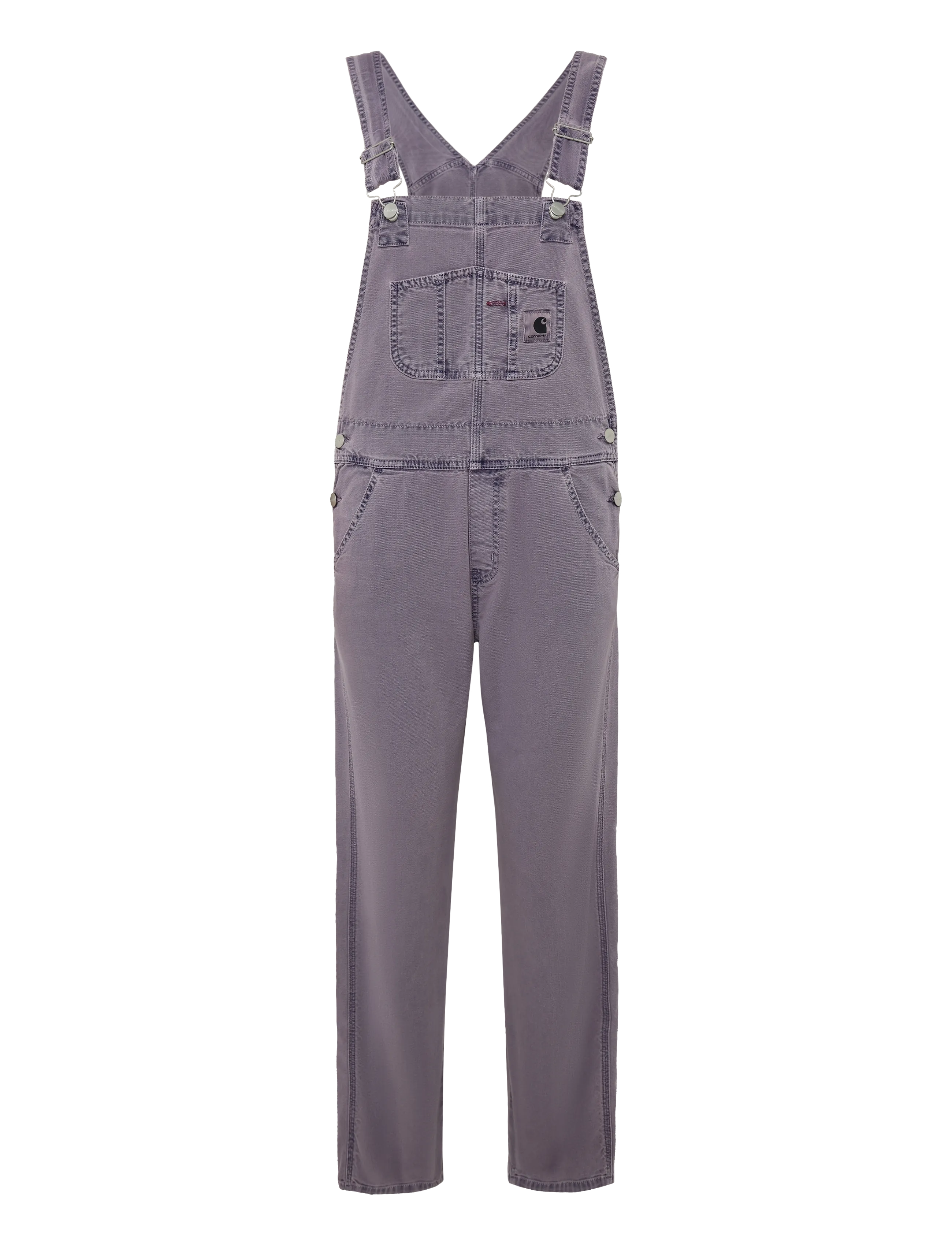 Carhartt WIP W' Bib Overall Straight Hudson - Spodnie ogrodniczki - RAZZMIC FADED / purple