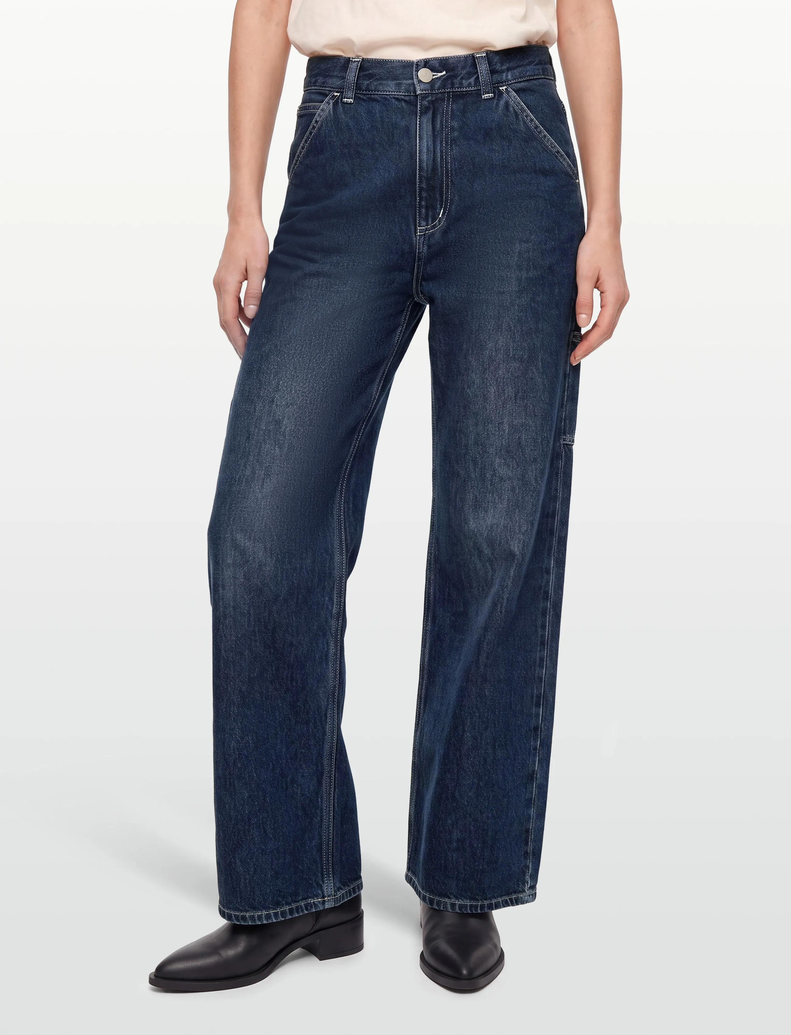 Carhartt WIP - W' Jens Pant - laia säärega teksad - blue stone washed - 3