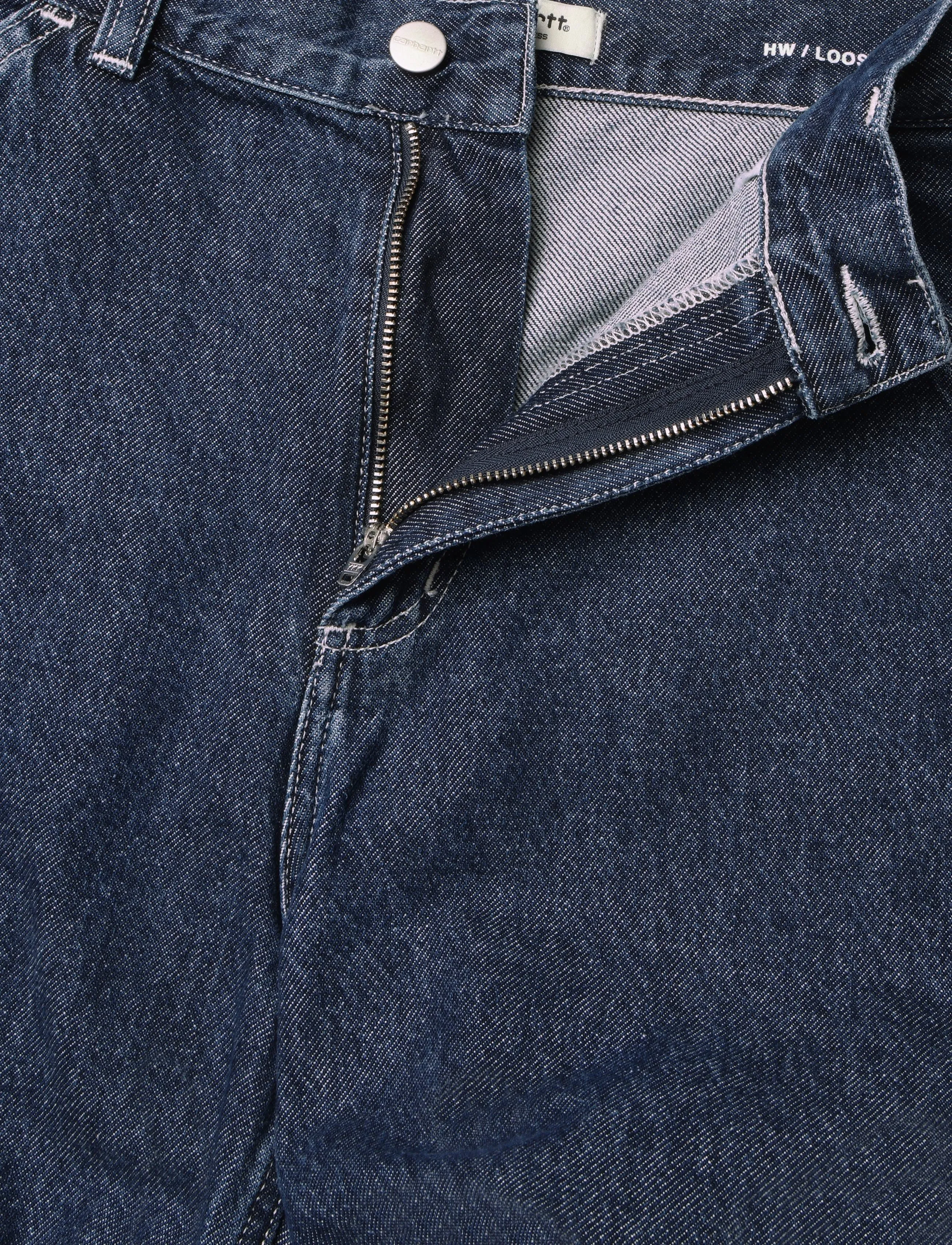 Carhartt WIP - W' Jens Pant - hosen mit weitem bein - blue stone washed - 3