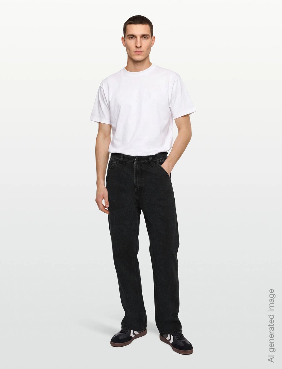 Carhartt WIP - Single Knee Pant Maitland - regular jeans - black stone washed - 0