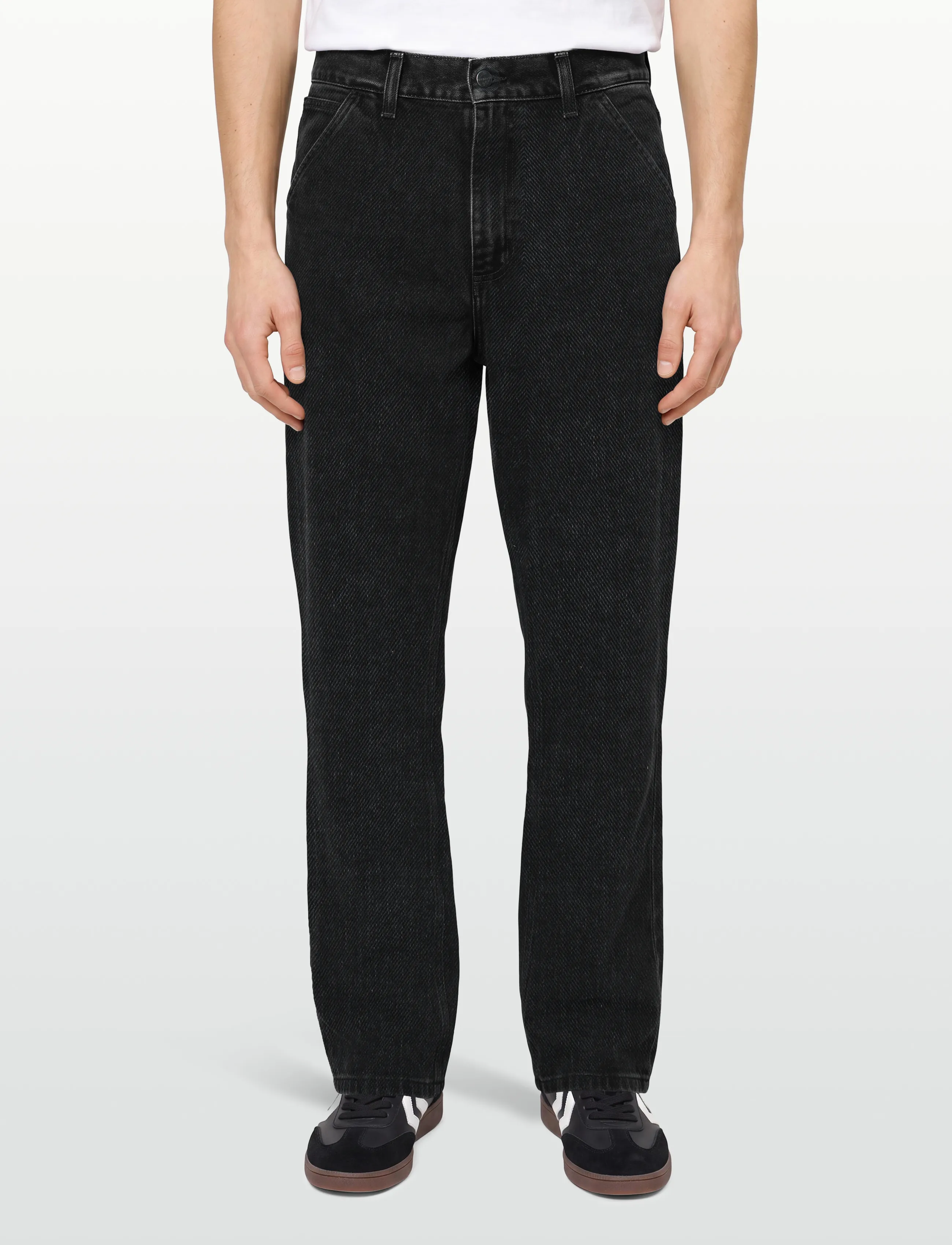 Carhartt WIP - Single Knee Pant Maitland - trousers & jeans - black stone washed - 3