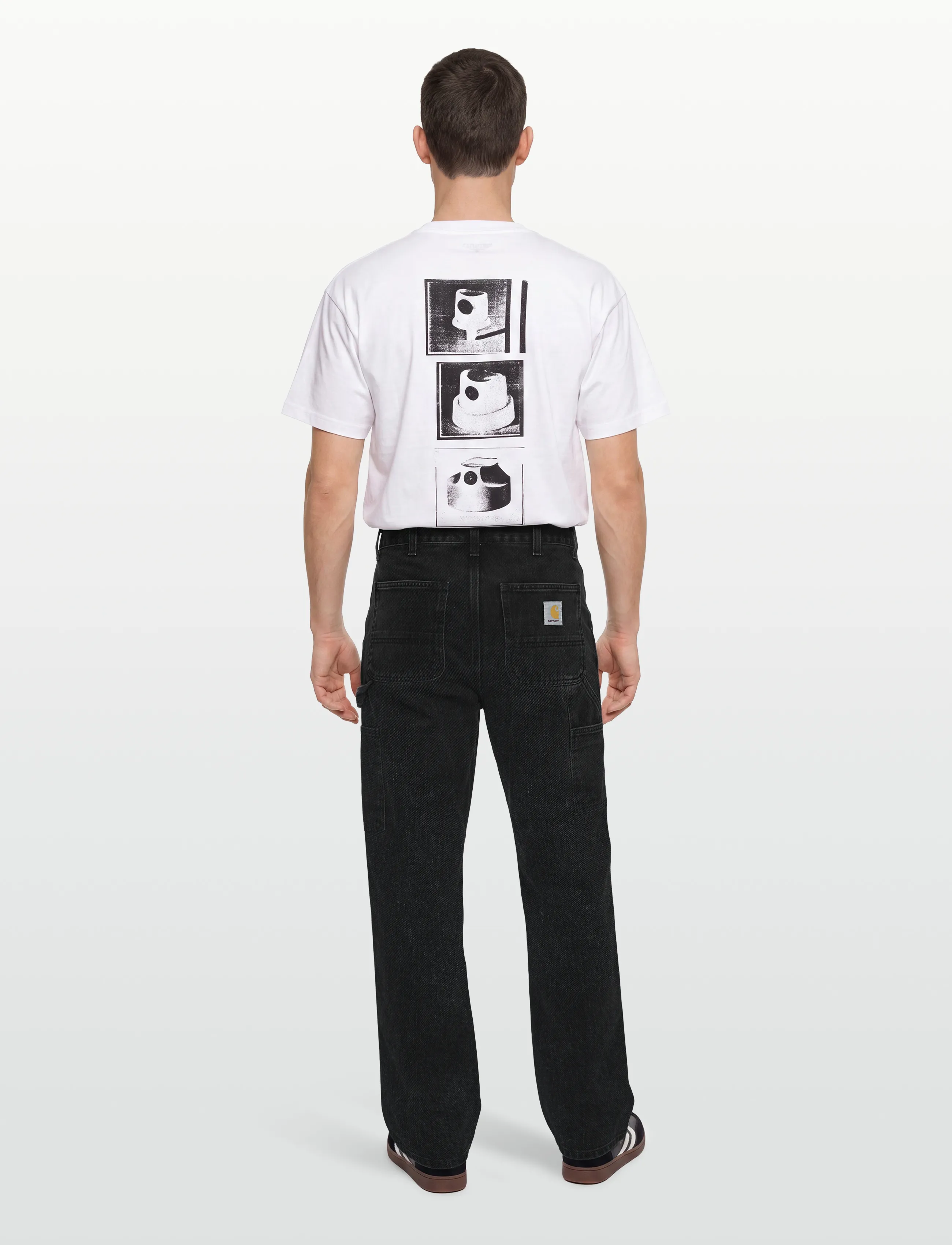 Carhartt WIP - Single Knee Pant Maitland - trousers & jeans - black stone washed - 4