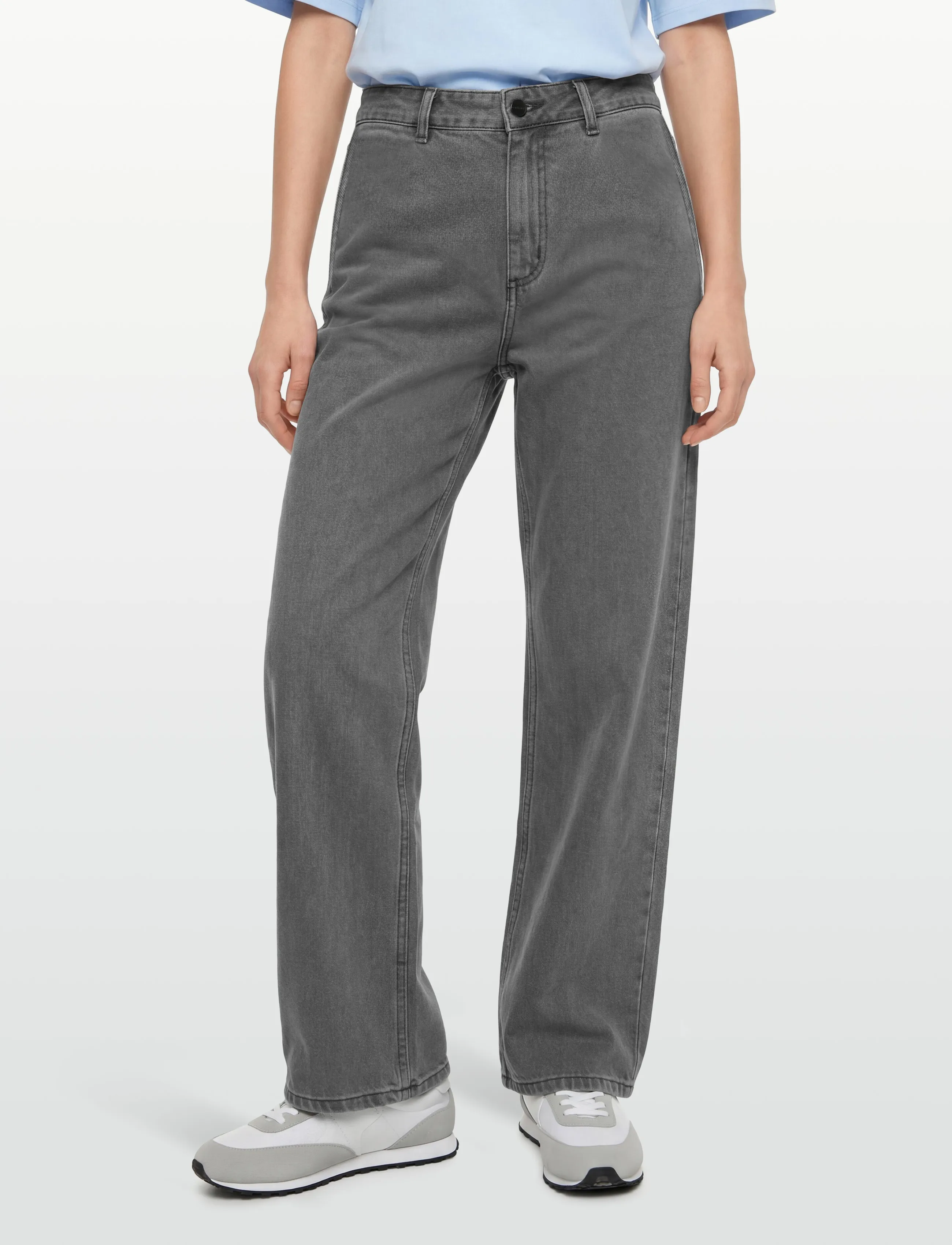 Carhartt WIP - W' Pierce Pant Straight Maverick - hørbukser - black stone bleached - 3