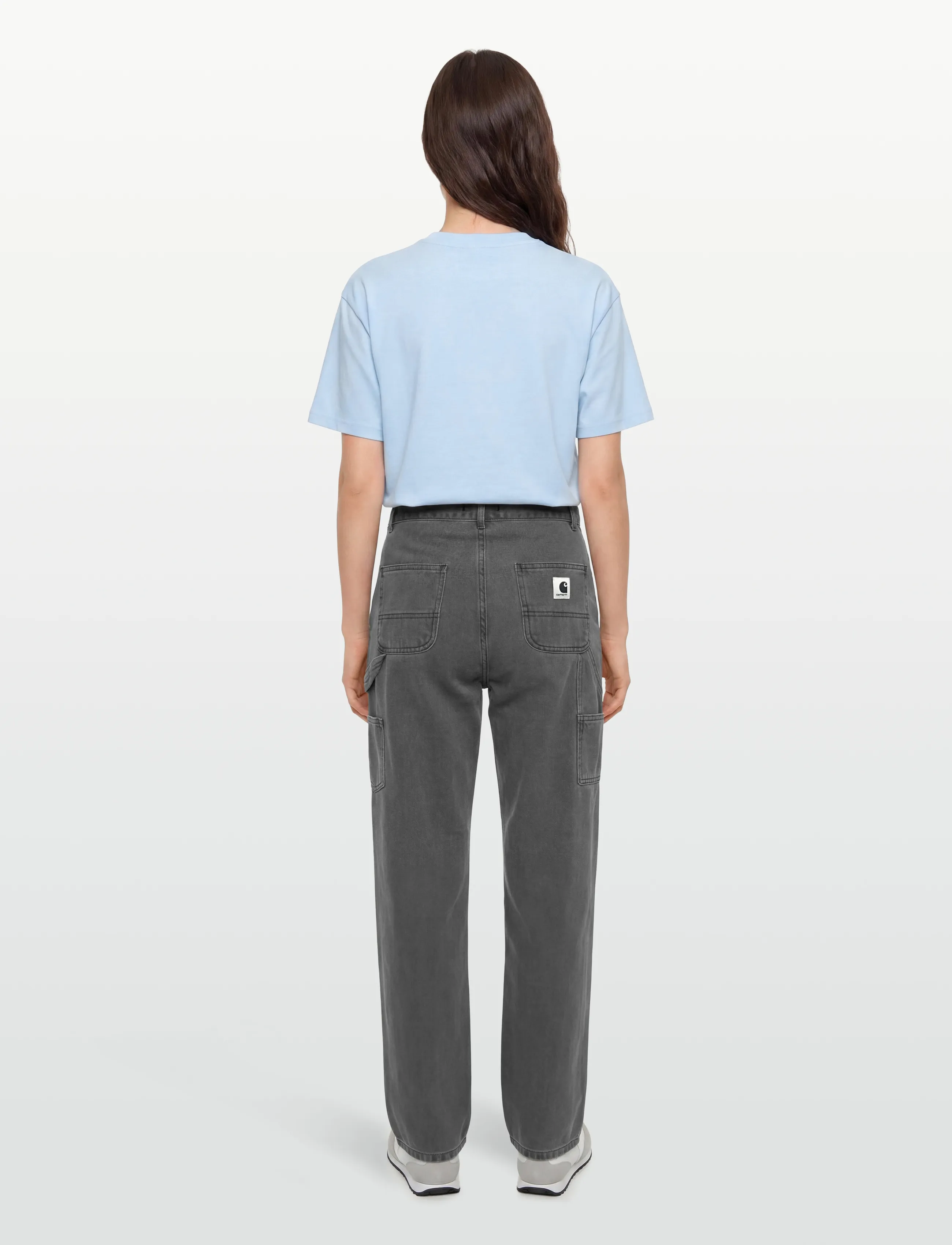 Carhartt WIP - W' Pierce Pant Straight Maverick - hørbukser - black stone bleached - 4