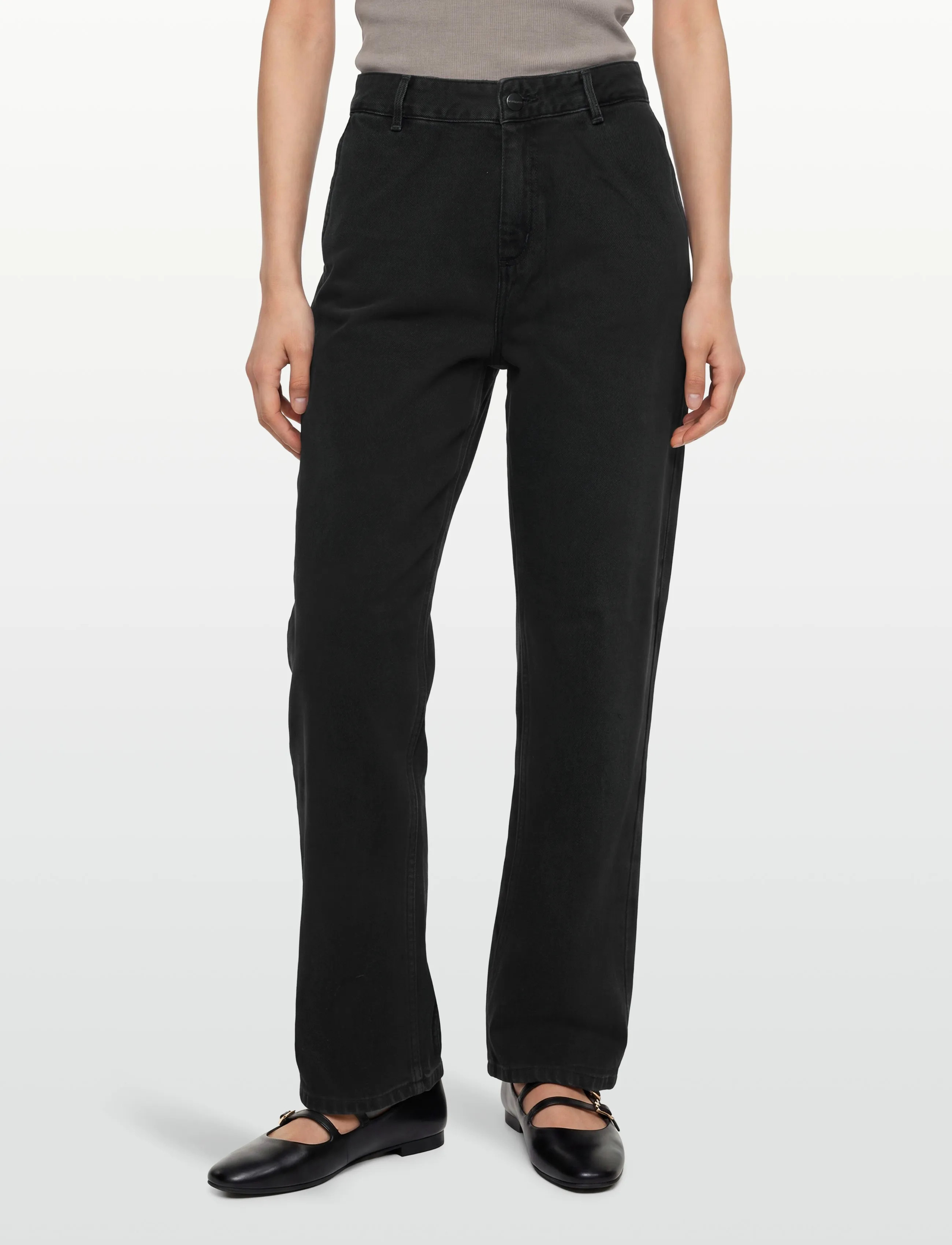 Carhartt WIP - W' Pierce Pant Straight Maverick - leinenhosen - black stone washed - 3