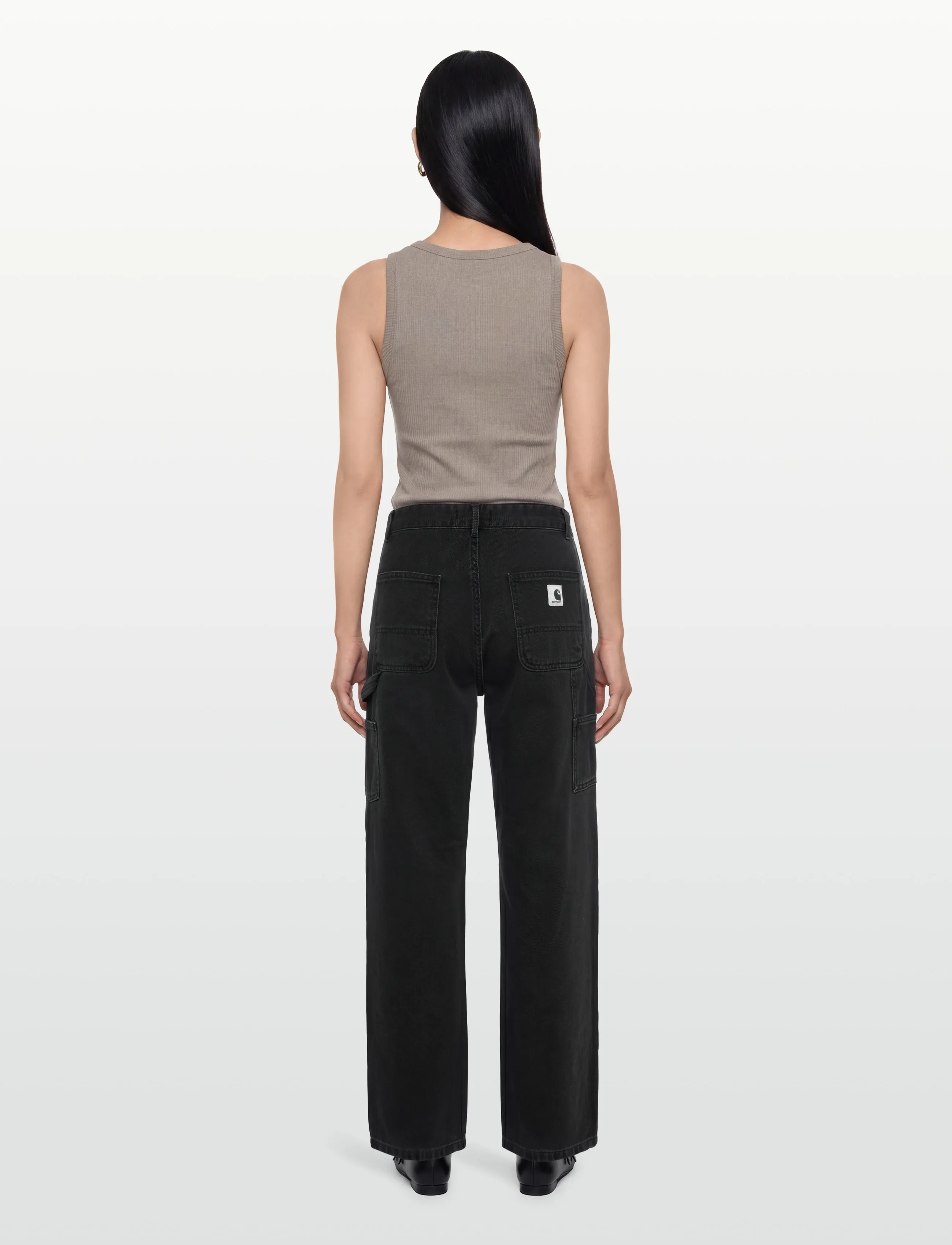 Carhartt WIP - W' Pierce Pant Straight Maverick - leinenhosen - black stone washed - 4