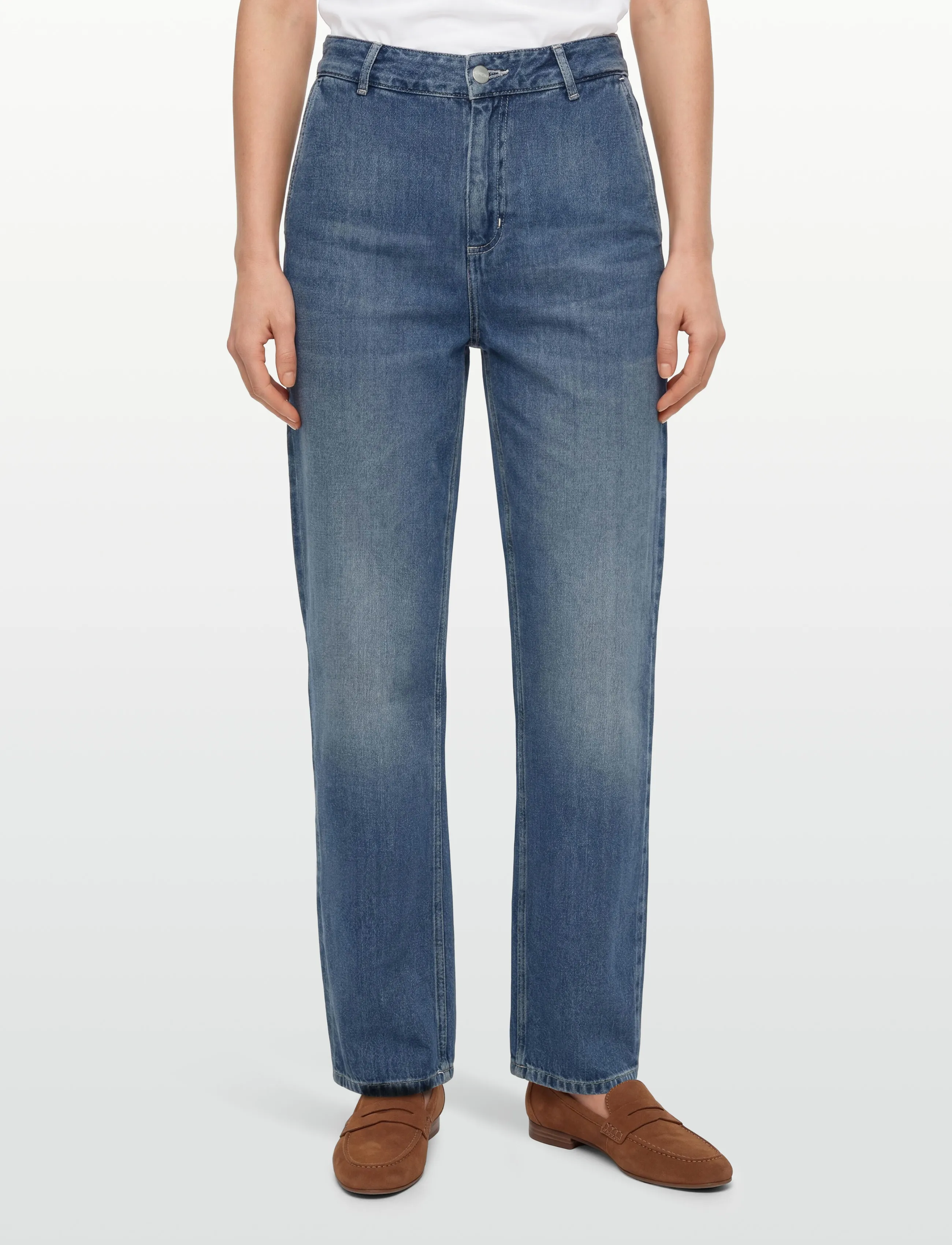 Carhartt WIP - W' Pierce Pant Straight Maverick - hørbukser - blue dark used wash - 3