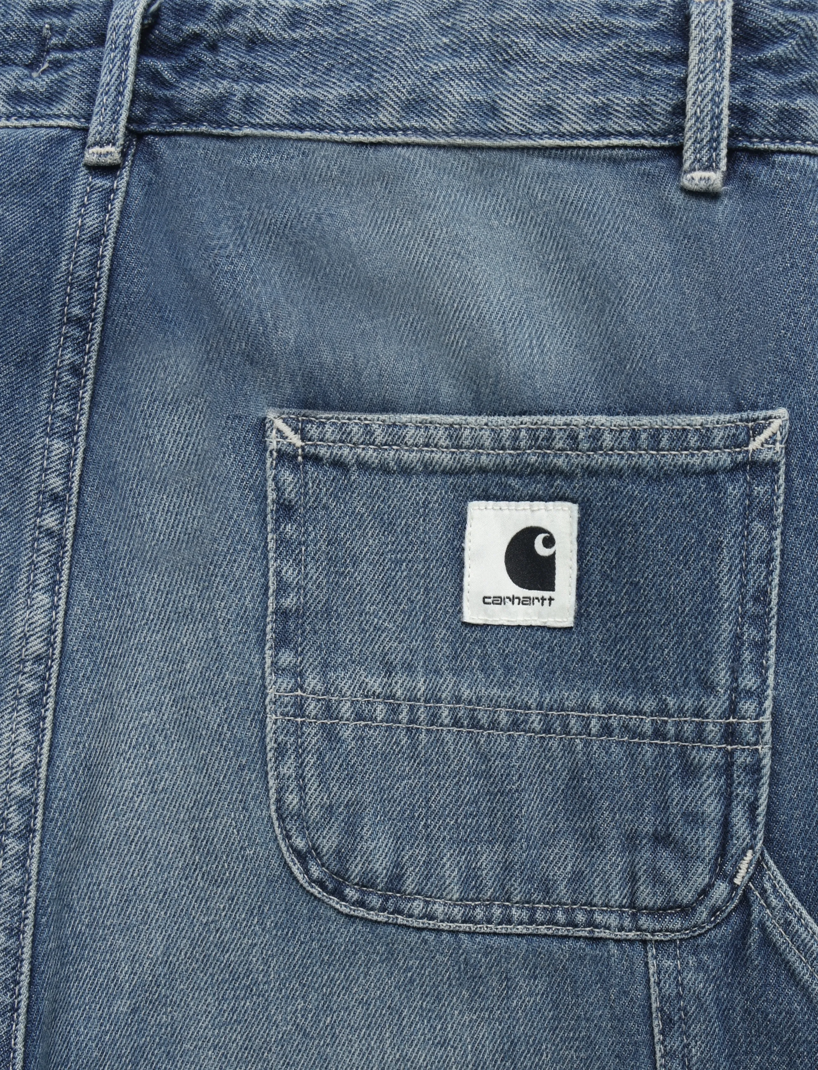 Carhartt WIP - W' Pierce Pant Straight Maverick - hørbukser - blue dark used wash - 5