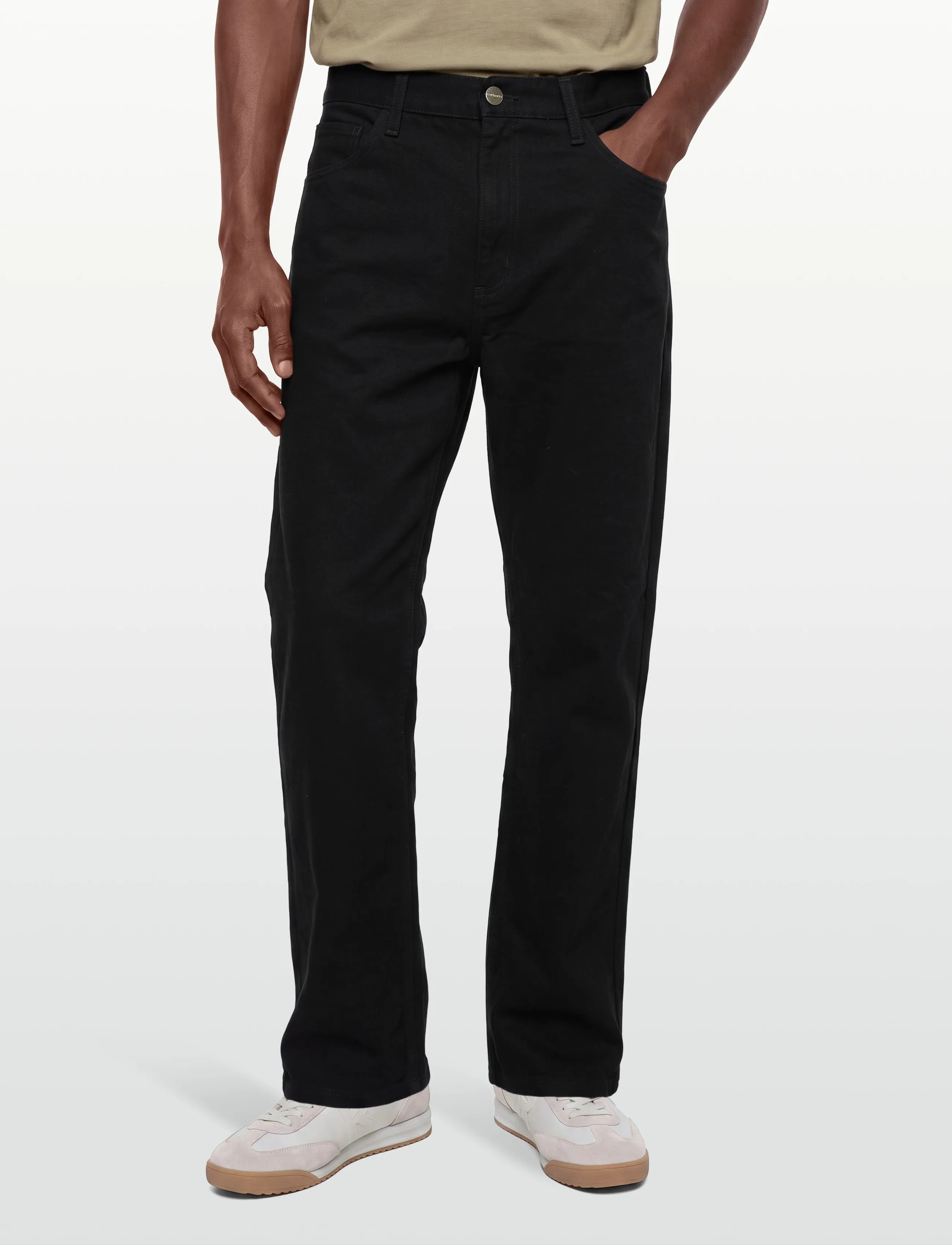 Carhartt WIP - Single Knee Pant Dearborn - casual byxor - black rinsed - 3