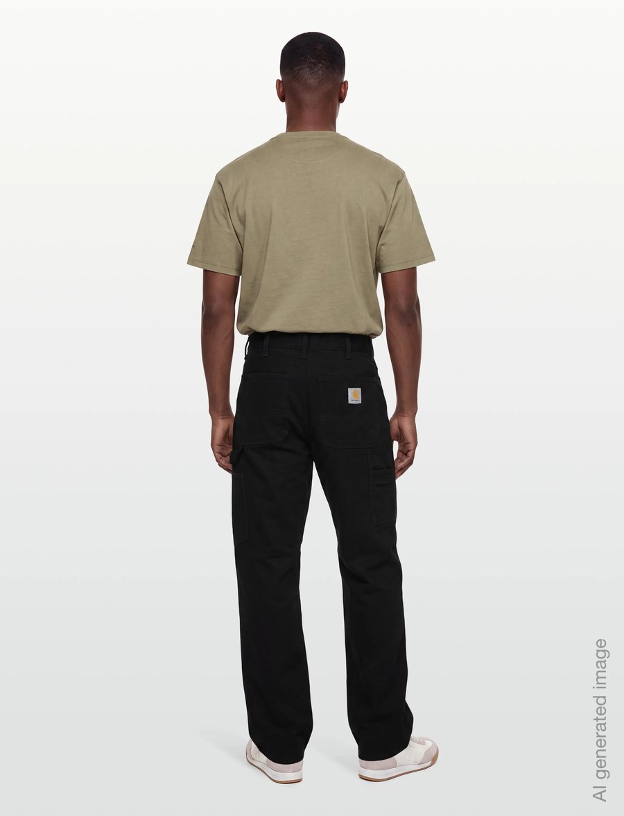 Carhartt WIP - Single Knee Pant Dearborn - casual byxor - black rinsed - 4