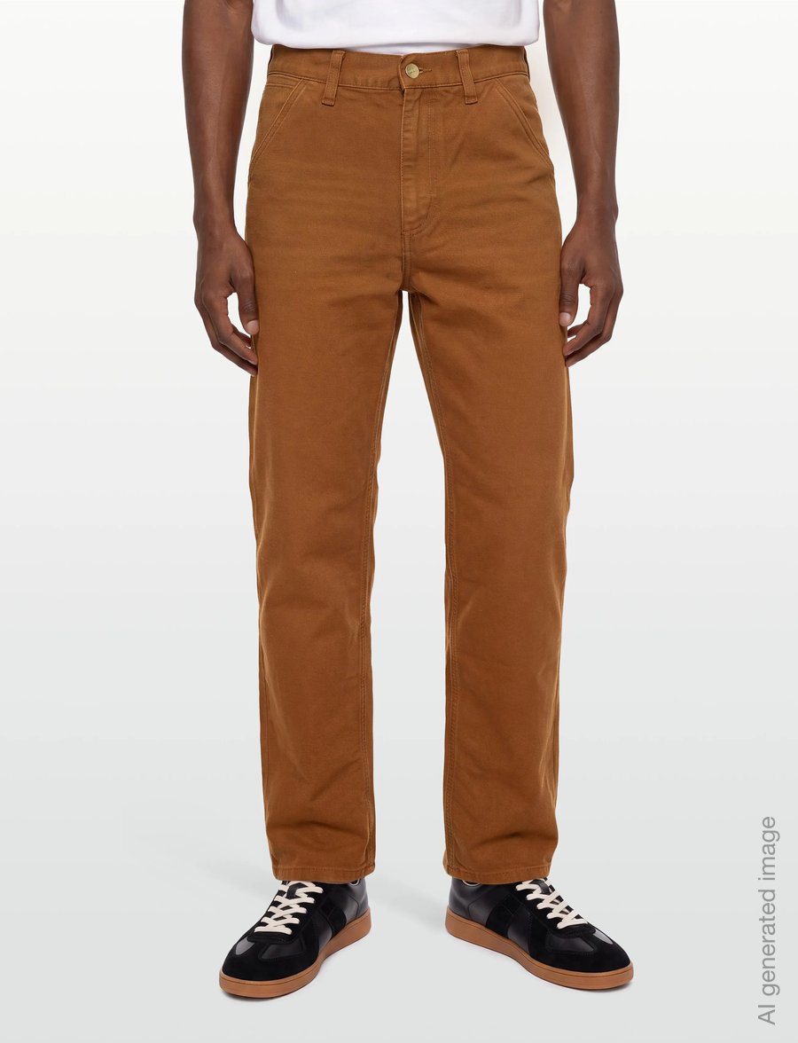 Carhartt WIP - Single Knee Pant Dearborn - freizeithosen - deep h brown - 3