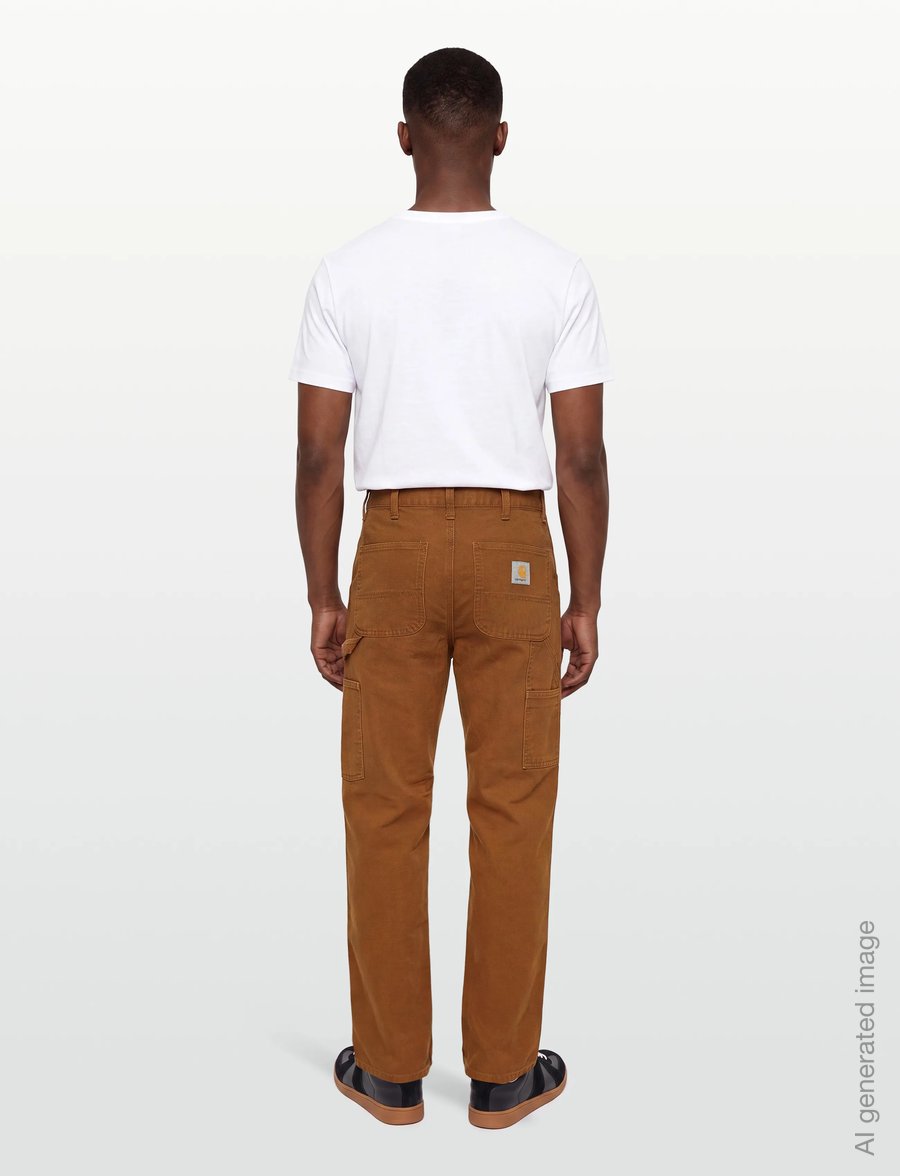 Carhartt WIP - Single Knee Pant Dearborn - freizeithosen - deep h brown - 4