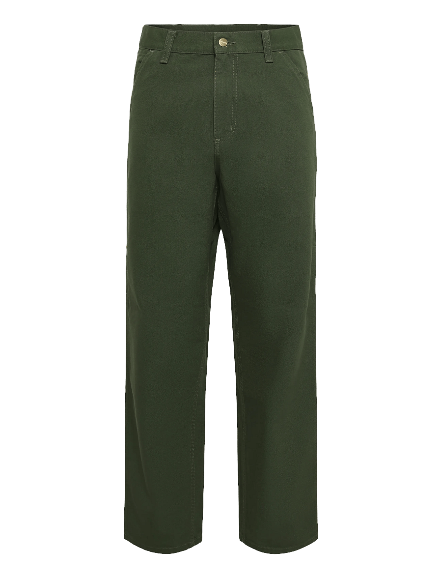 Carhartt WIP - Single Knee Pant Dearborn - casual byxor - tarragon rinsed - 1